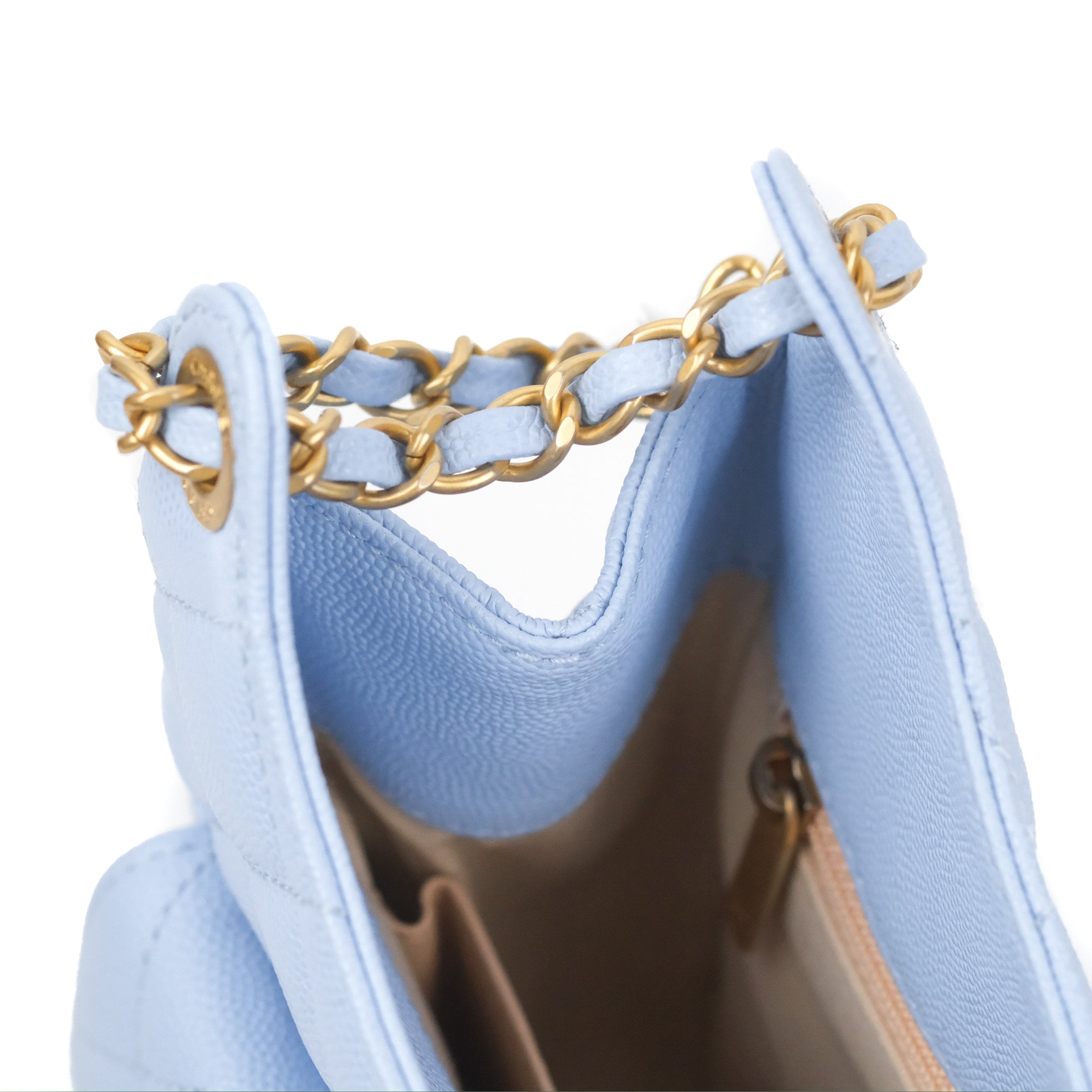 Chanel Quilted Wavy CC Hobo Light Blue Caviar Aged Gold Hardware 23P – Coco  Approved Studio