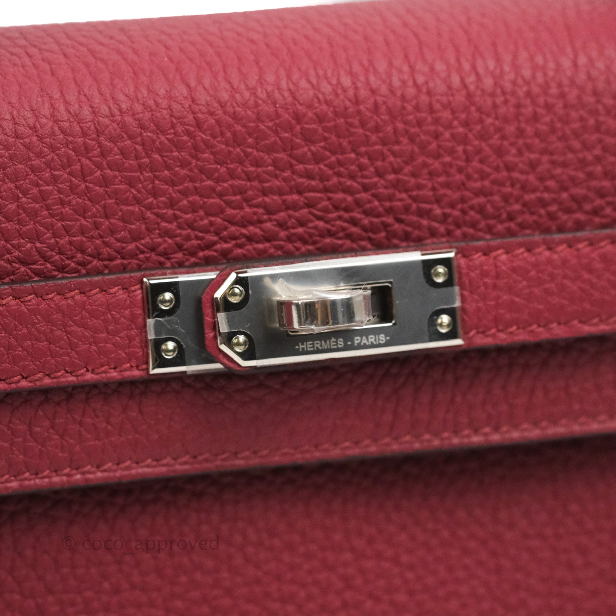 DM/email us to purchase - Hermes Kelly Retourne 25 Togo Rouge Grenat P –  Coco Approved Studio