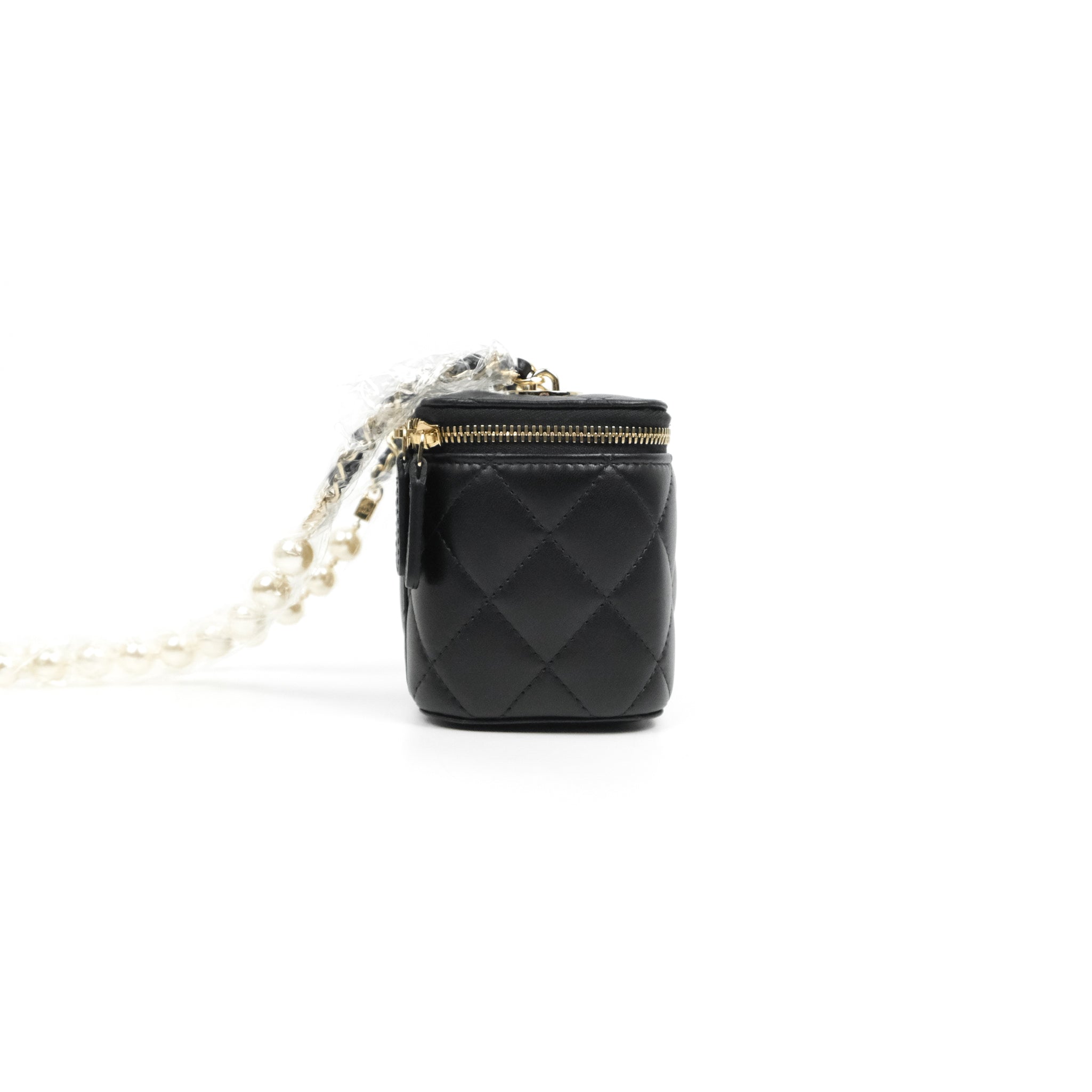 Chanel 22S mini vanity with giant chain caviar black with SHW