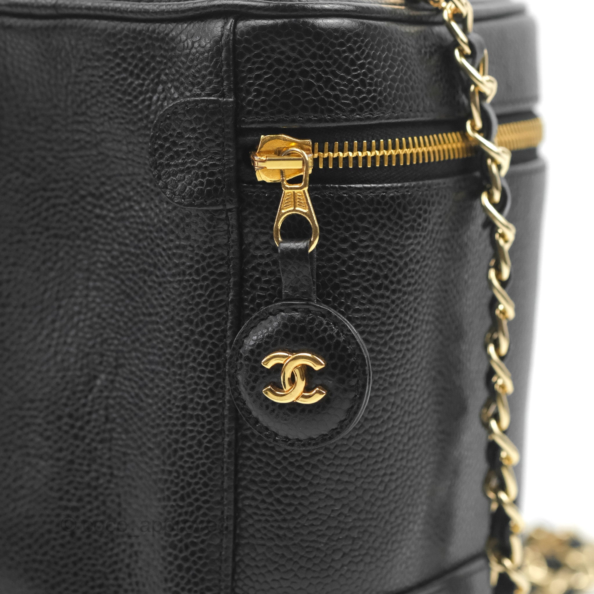 Chanel Vintage Black n Gold Vanity Case