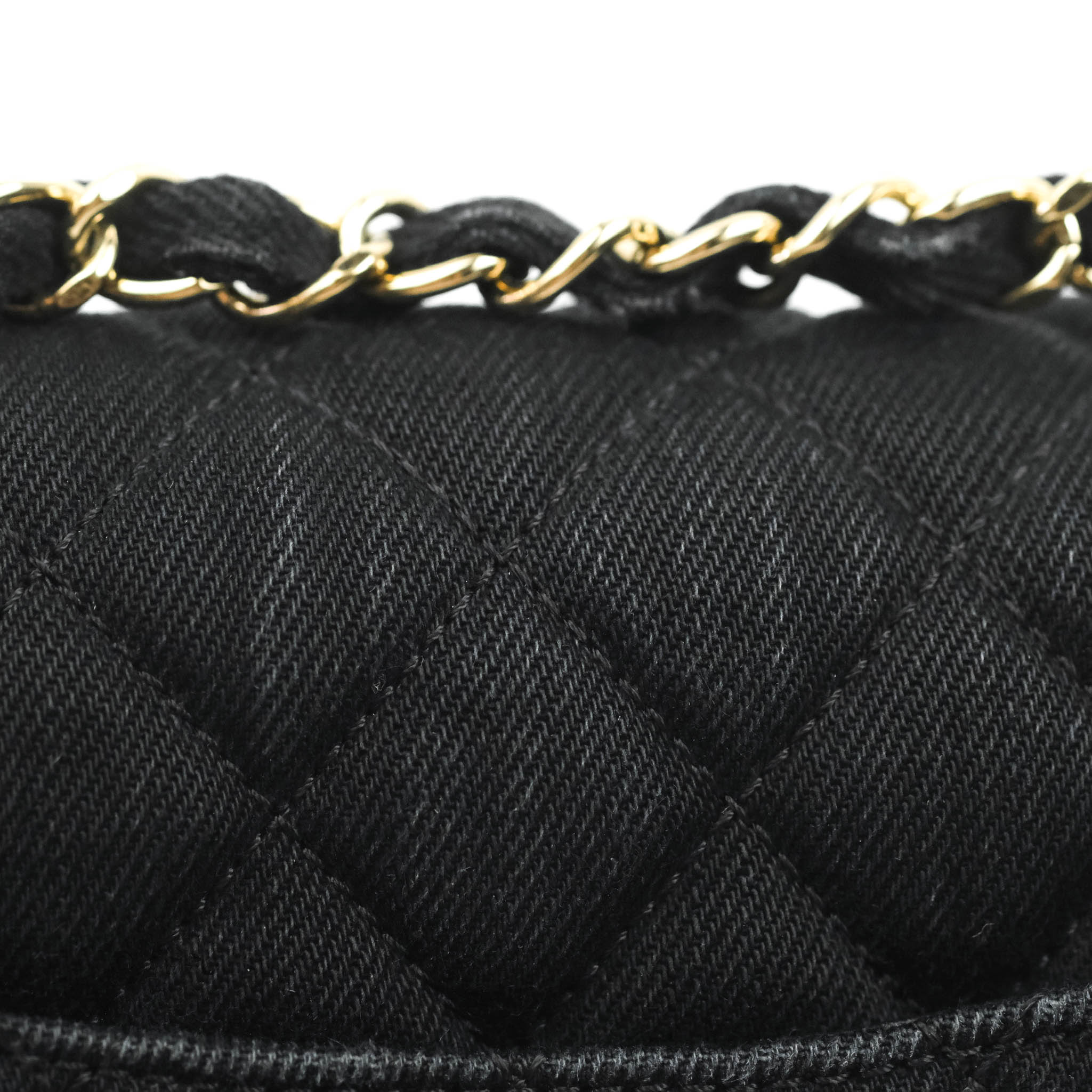 Chanel Classic Flap Bag Black Denim Braided Gold Hardware 18A – Coco  Approved Studio