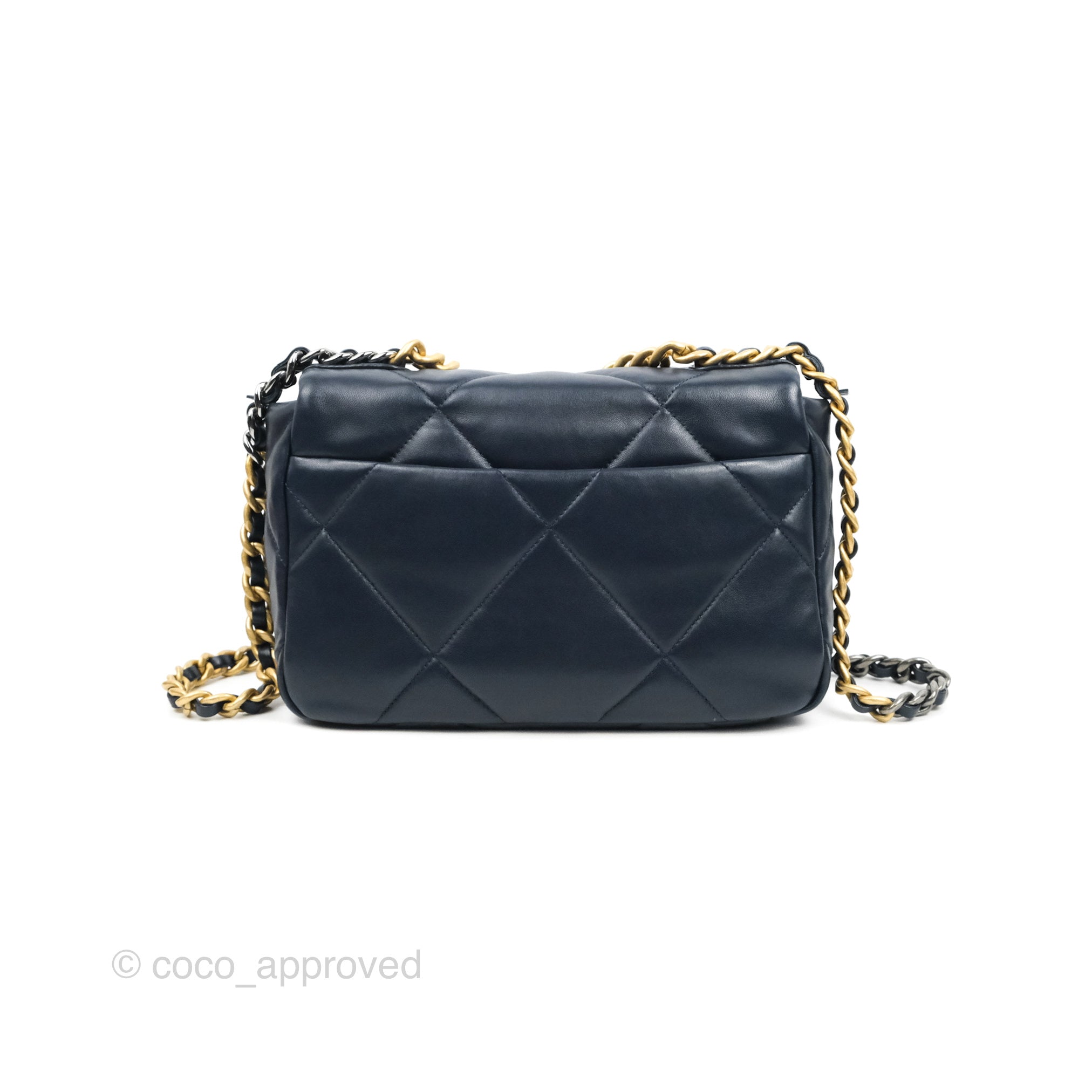 Chanel 19 wool handbag Chanel Navy in Wool - 31668916