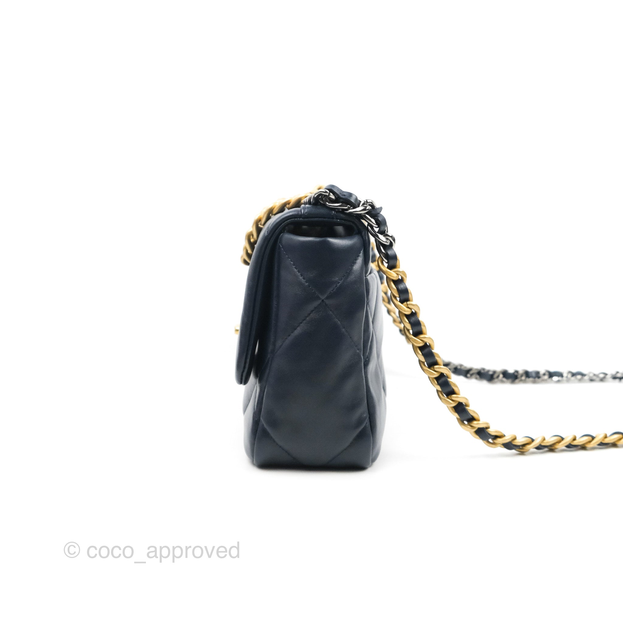 Chanel 19 Small Pouch Black Lambskin Gold Hardware – Coco Approved Studio