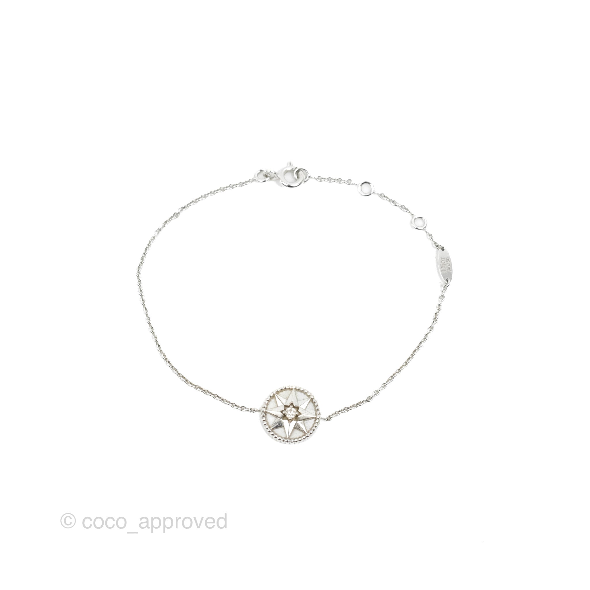 Christian Dior Bracelet ose Des Vents Star White Shell 3P Diamond