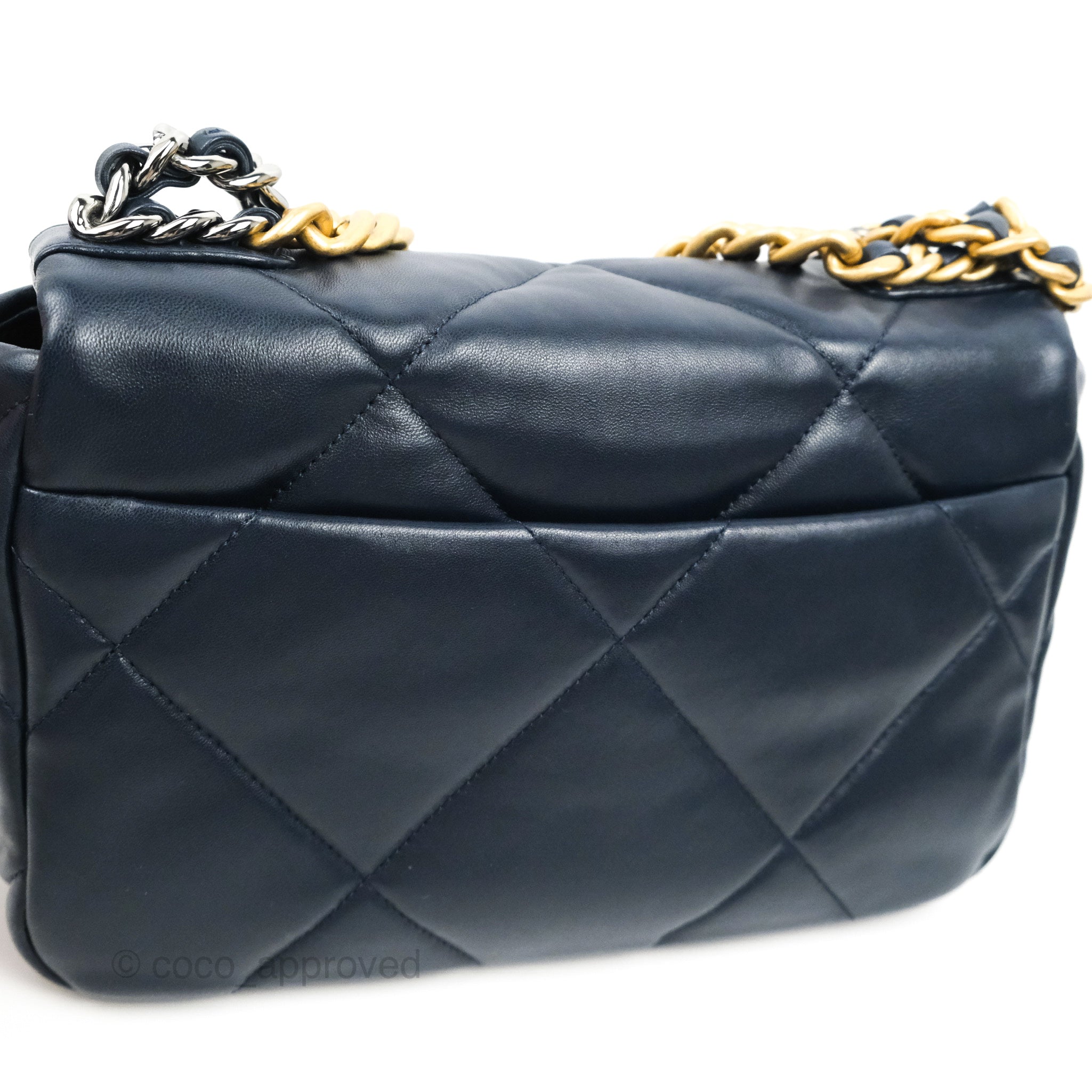 Chanel 19 Small Navy Lambskin Mixed Hardware – Coco Approved Studio
