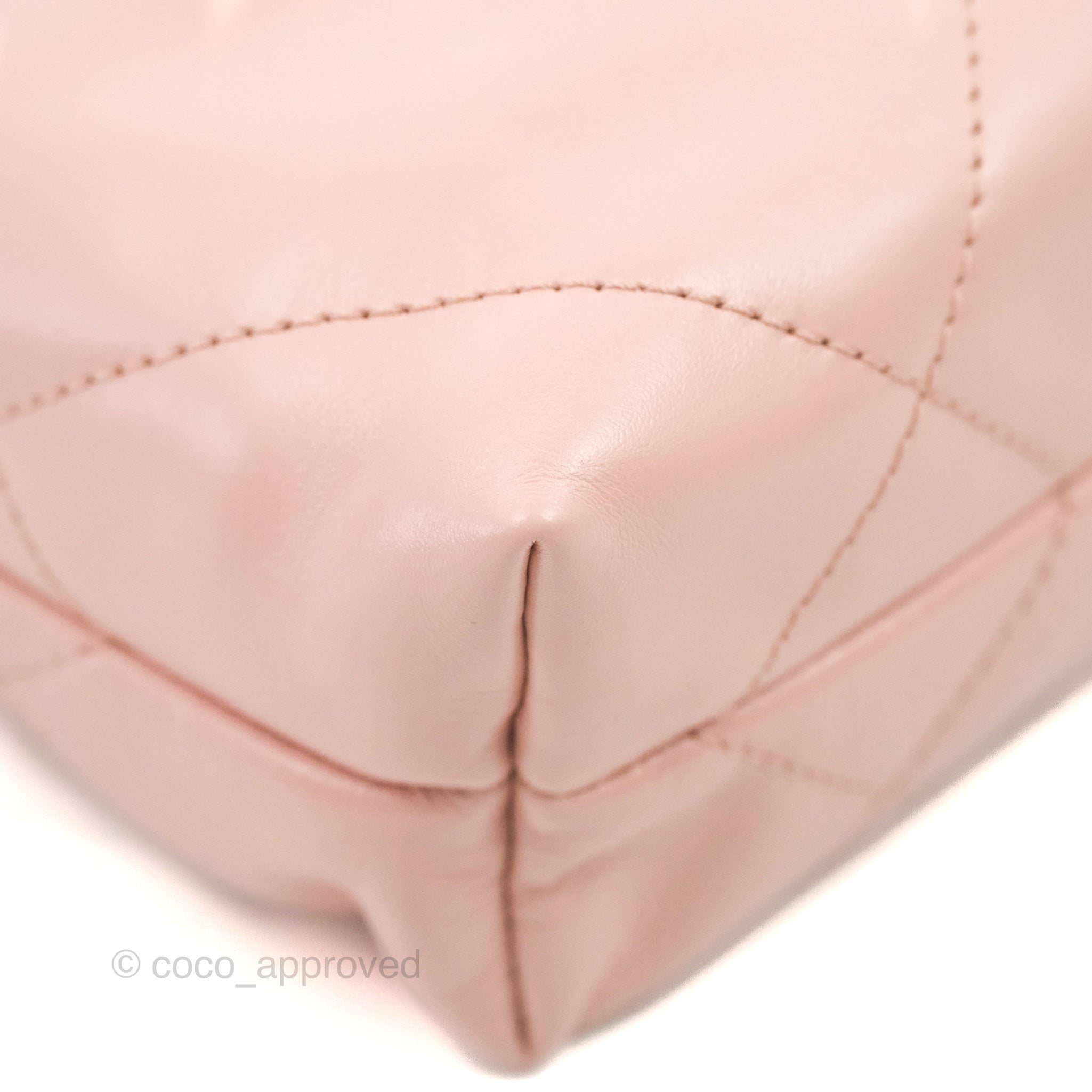 Chanel 22 Mini Bag Pink Shiny Crumpled Calfskin – Coco Approved