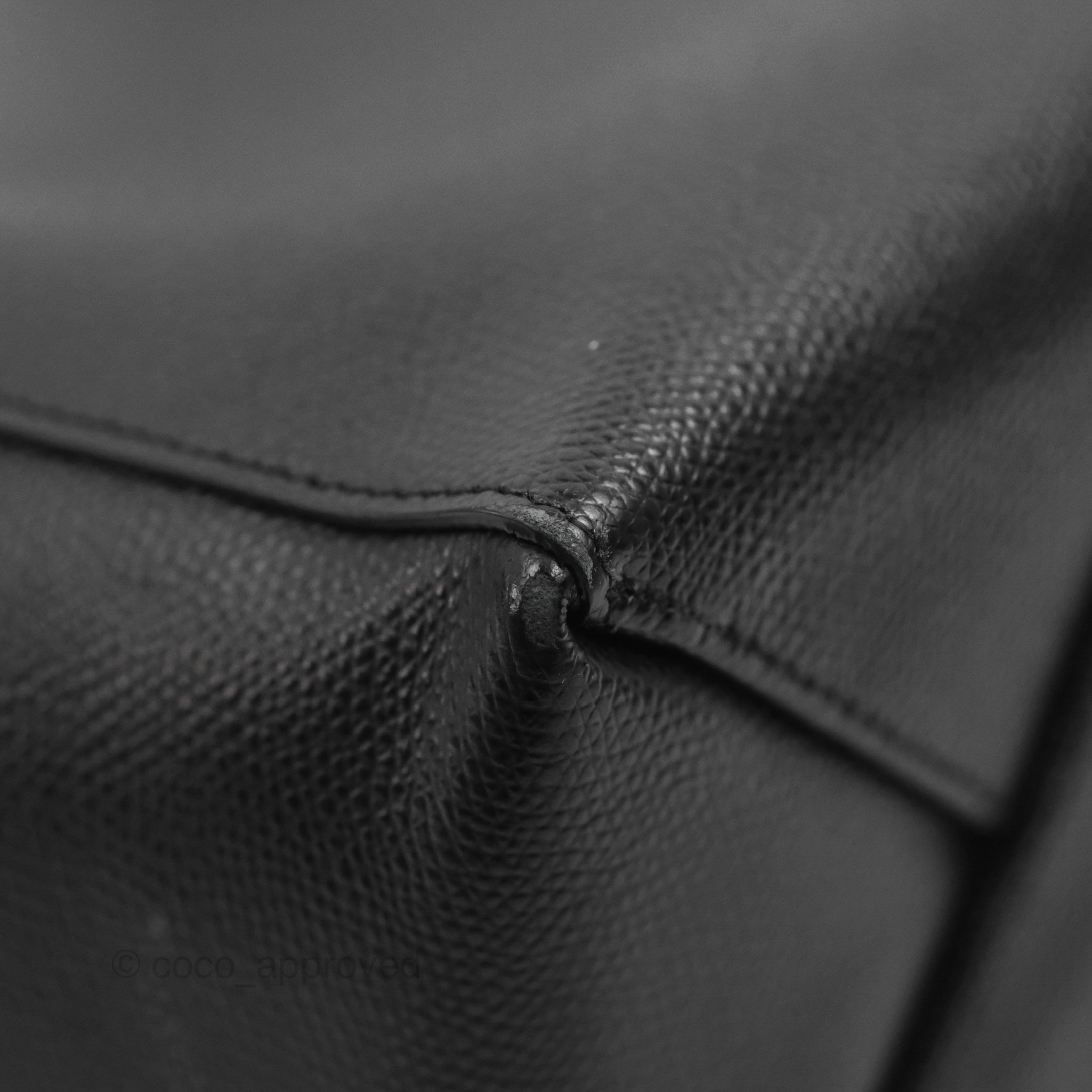 Céline Vertical Cabas Small Black Cream Leather ref.811790 - Joli Closet