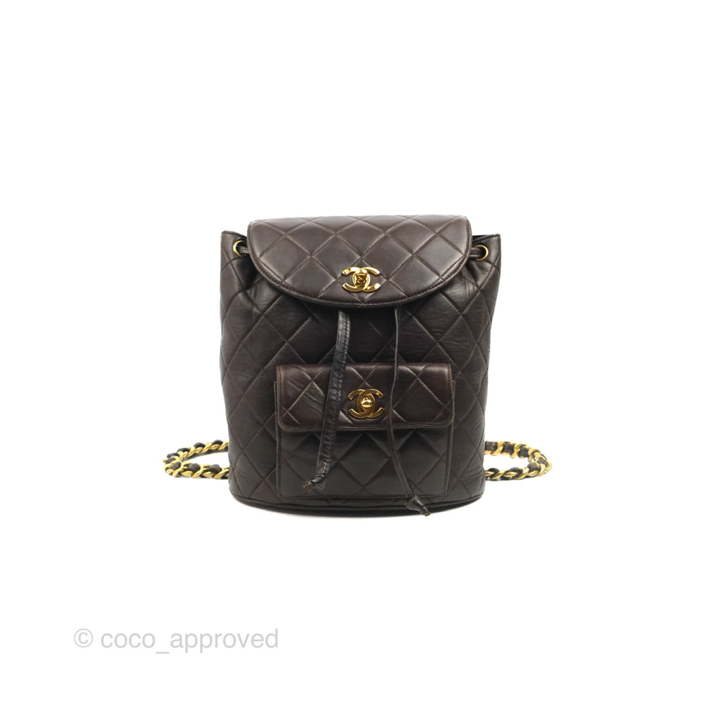 Chanel Vintage Classic Duma Quilted Backpack Bag 24k GHW
