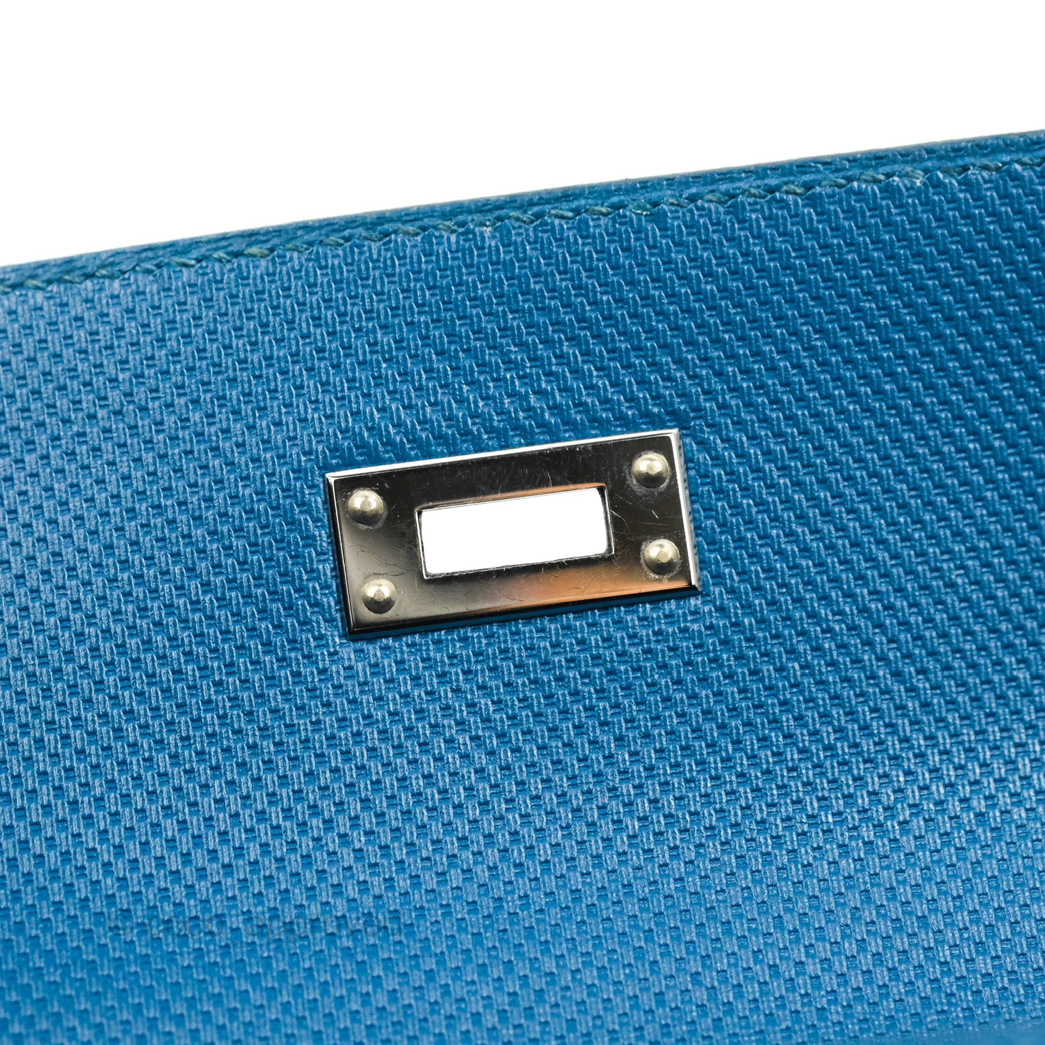 Hermes Kelly Pochette Bleu Royal Swift Palladium Hardware – Madison Avenue  Couture