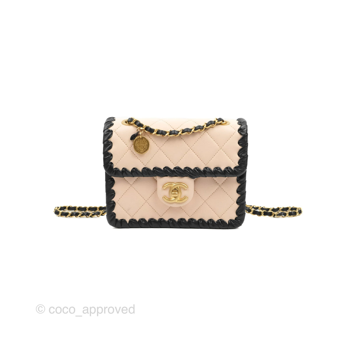 Chanel Mini My Own Frame Flap Braided Beige Pink Calfskin 22S – Coco  Approved Studio