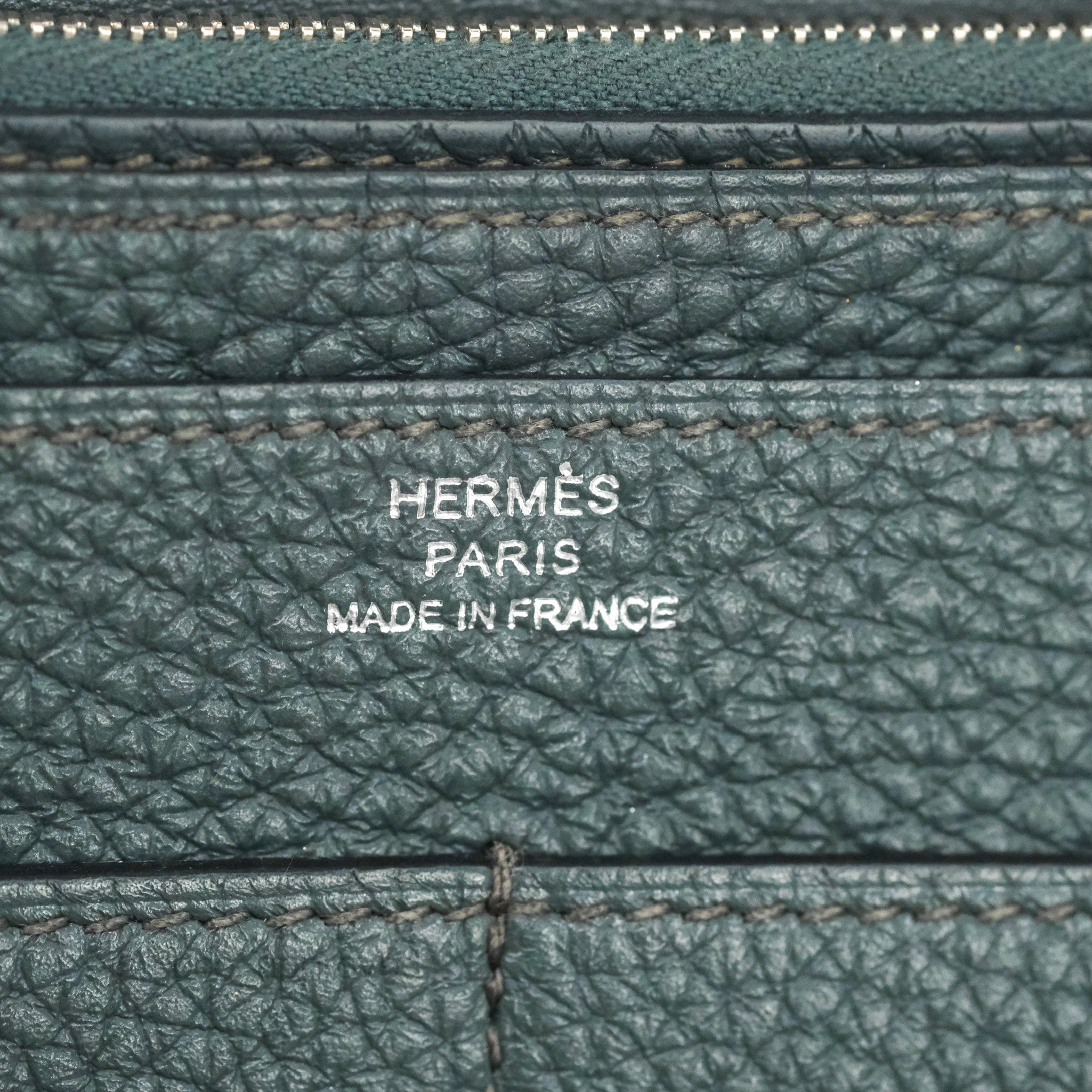 Hermes Dogon Duo Taurillon Clemence Long Wallet Blue nuit Silver Metal  fittings Hermes