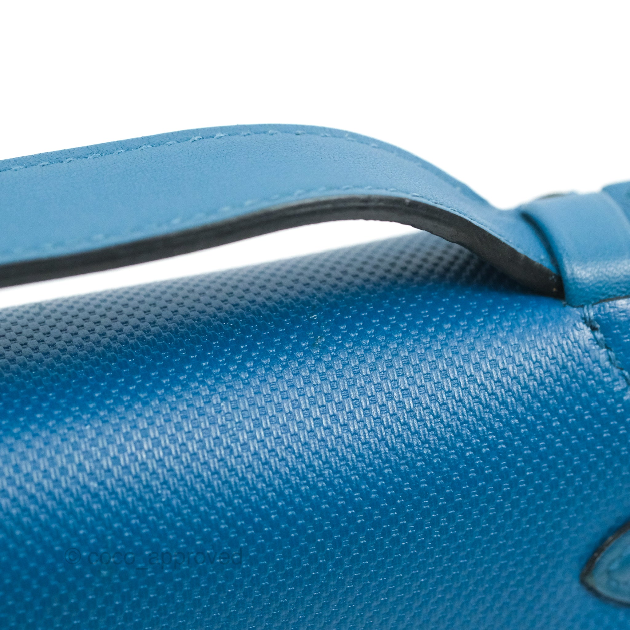 Hermes Kelly Pochette Bag Blue Sapphire Lizard Clutch Palladium Hardware •  MIGHTYCHIC • 