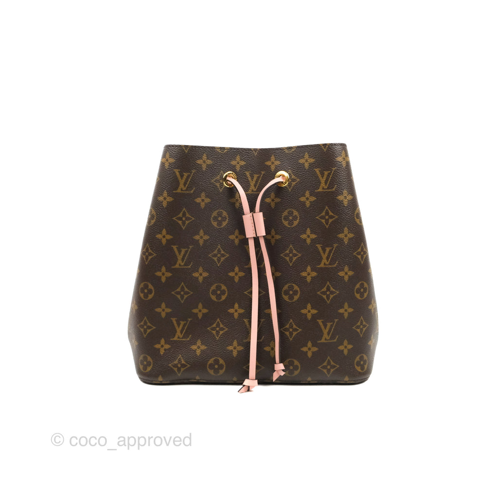 Louis Vuitton Neonoe Bucket Bag MM Monogram Canvas Rose Poudre