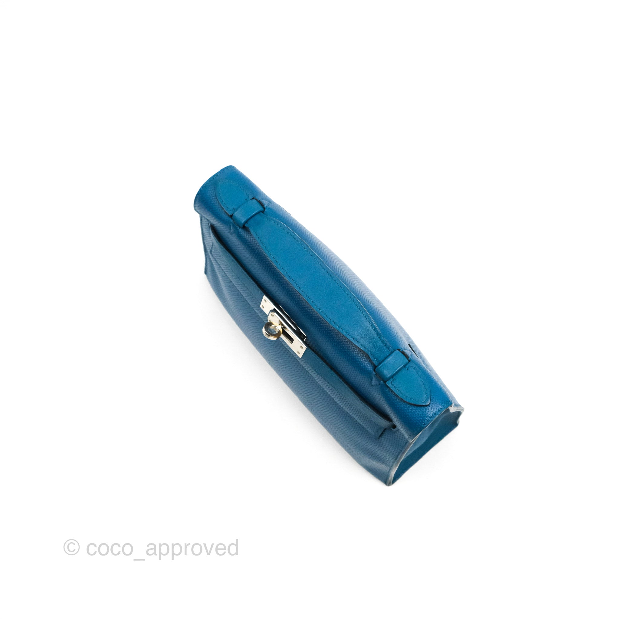 Hermes Blue Paon Mini Kelly Pochette Clutch Handbag Lagon Lagoon – MAISON  de LUXE