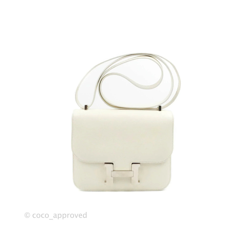 Hermes Constance 18 Reedition, White with Gold Hardware, New in Box WA001