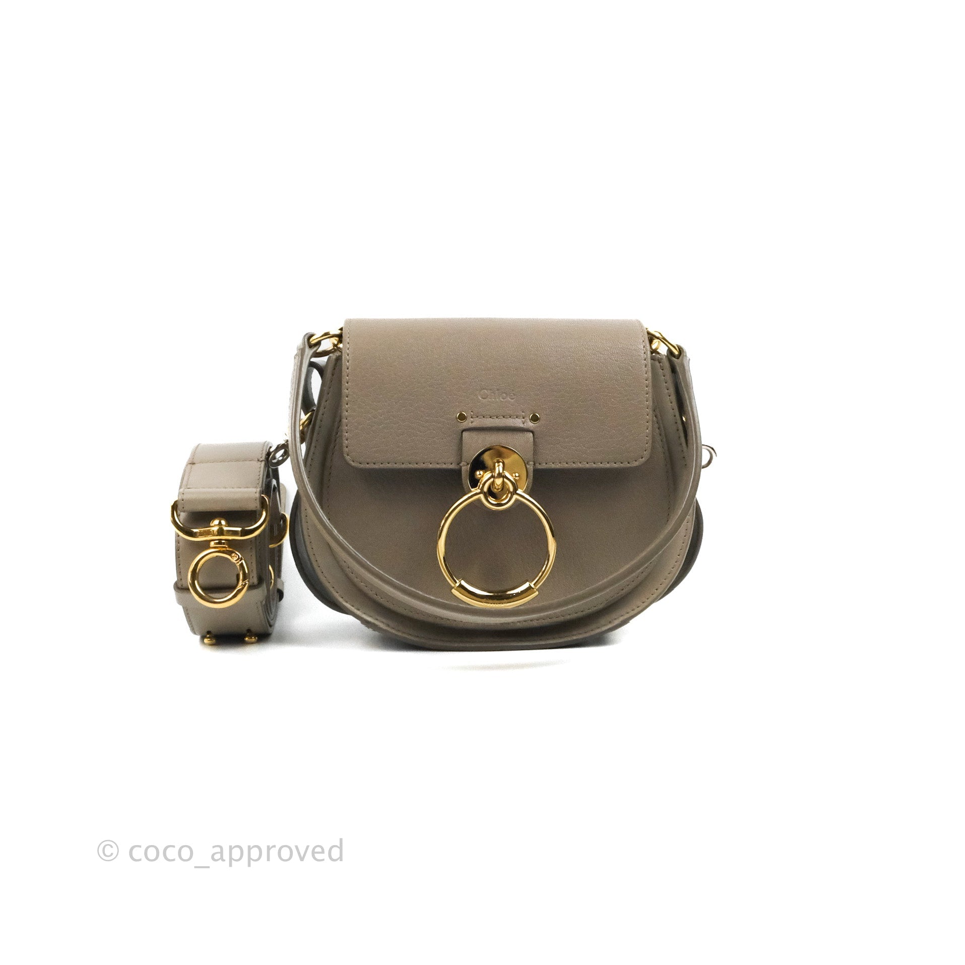 Chloé Small Tess Bag Motty Grey Grained Calfskin – Coco Approved Studio