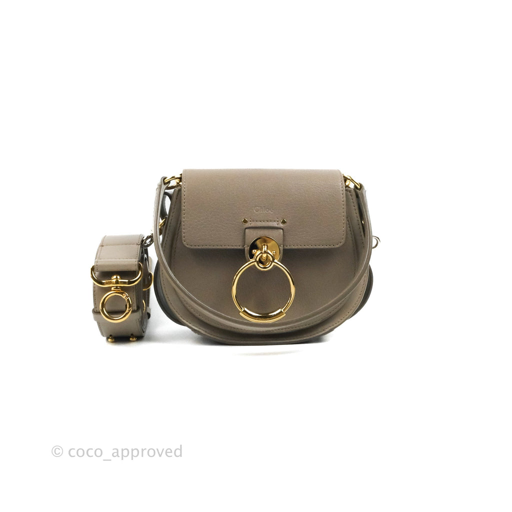 Chloé Small Tess Bag Motty Grey Grained Calfskin