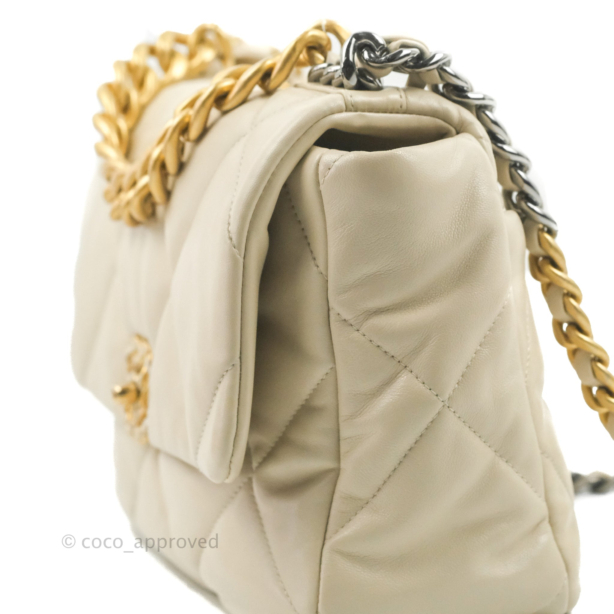 Chanel 19 Medium Ivory Mixed Hardware – Coco Approved Studio