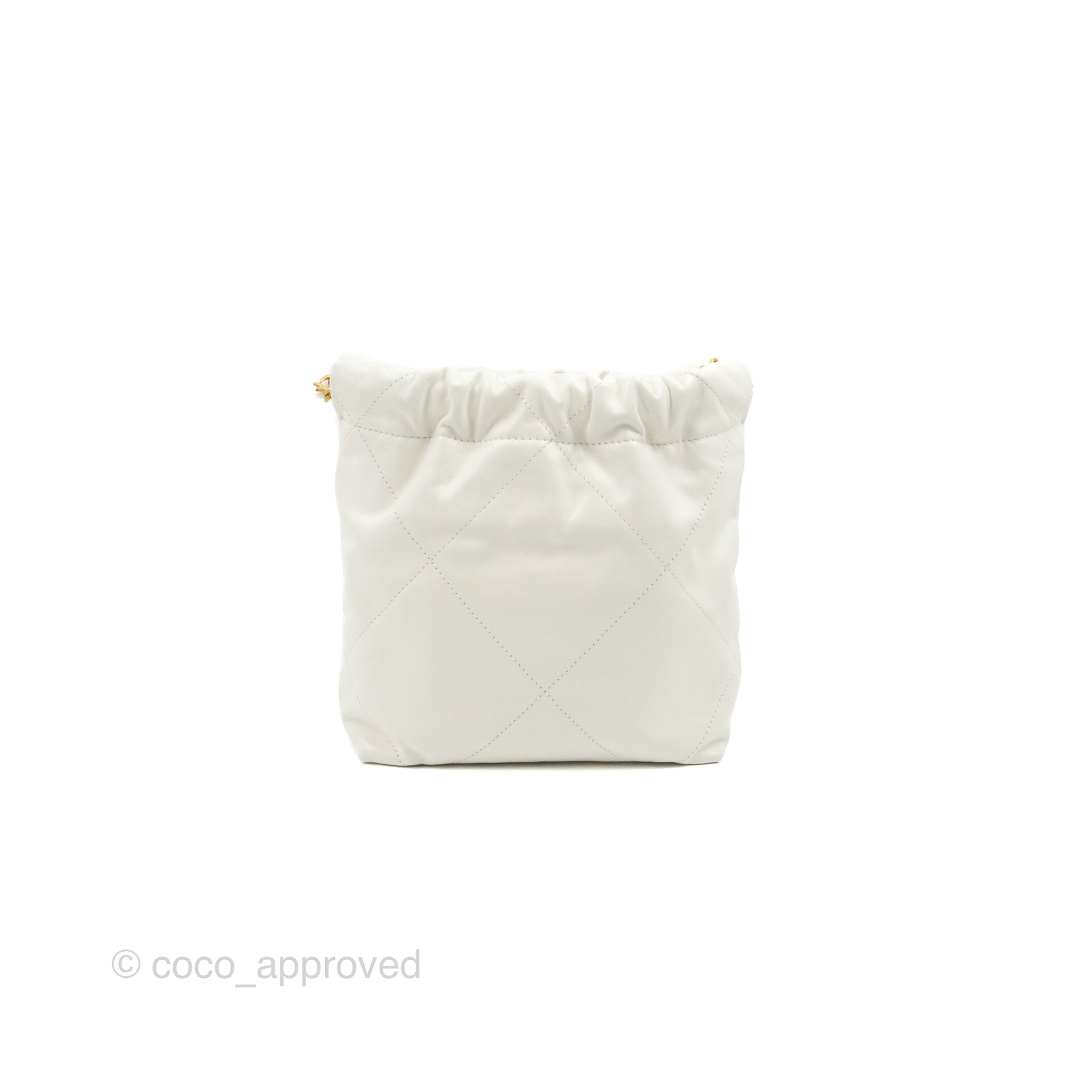 Chanel 22 Mini Bag White Crumpled Calfskin – Coco Approved Studio