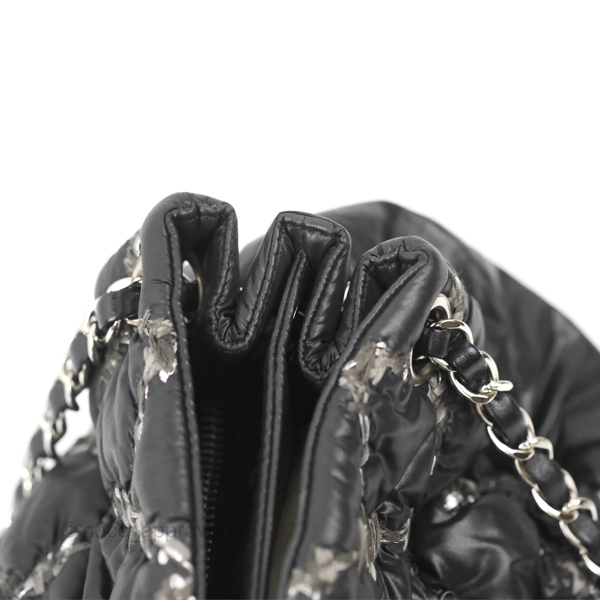 Chanel Choupette Tote Bag Gray/Navy A69928 Nylon