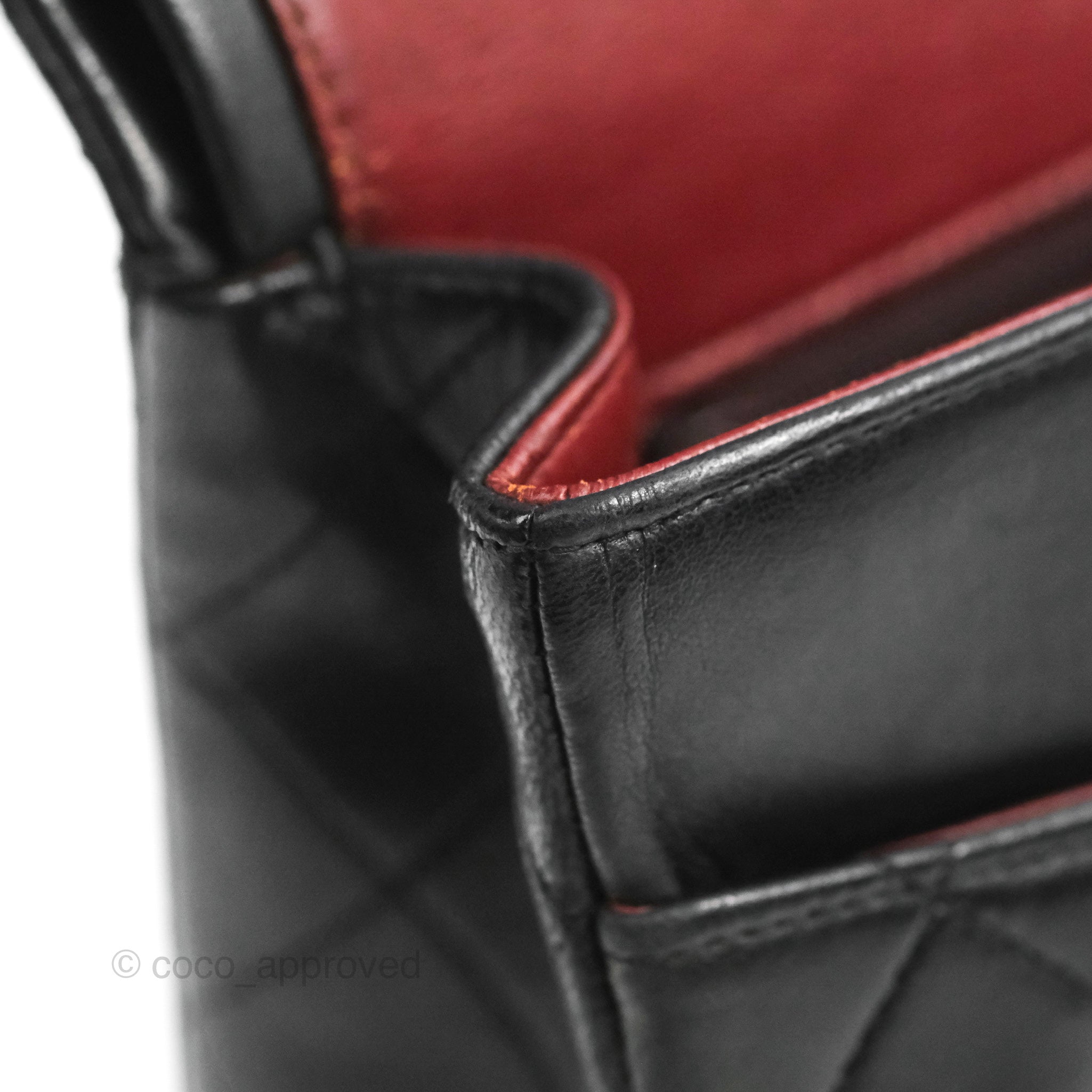 Chanel Vintage Square Flap Bag Black Lambskin 24K Hardware – Coco Approved Studio
