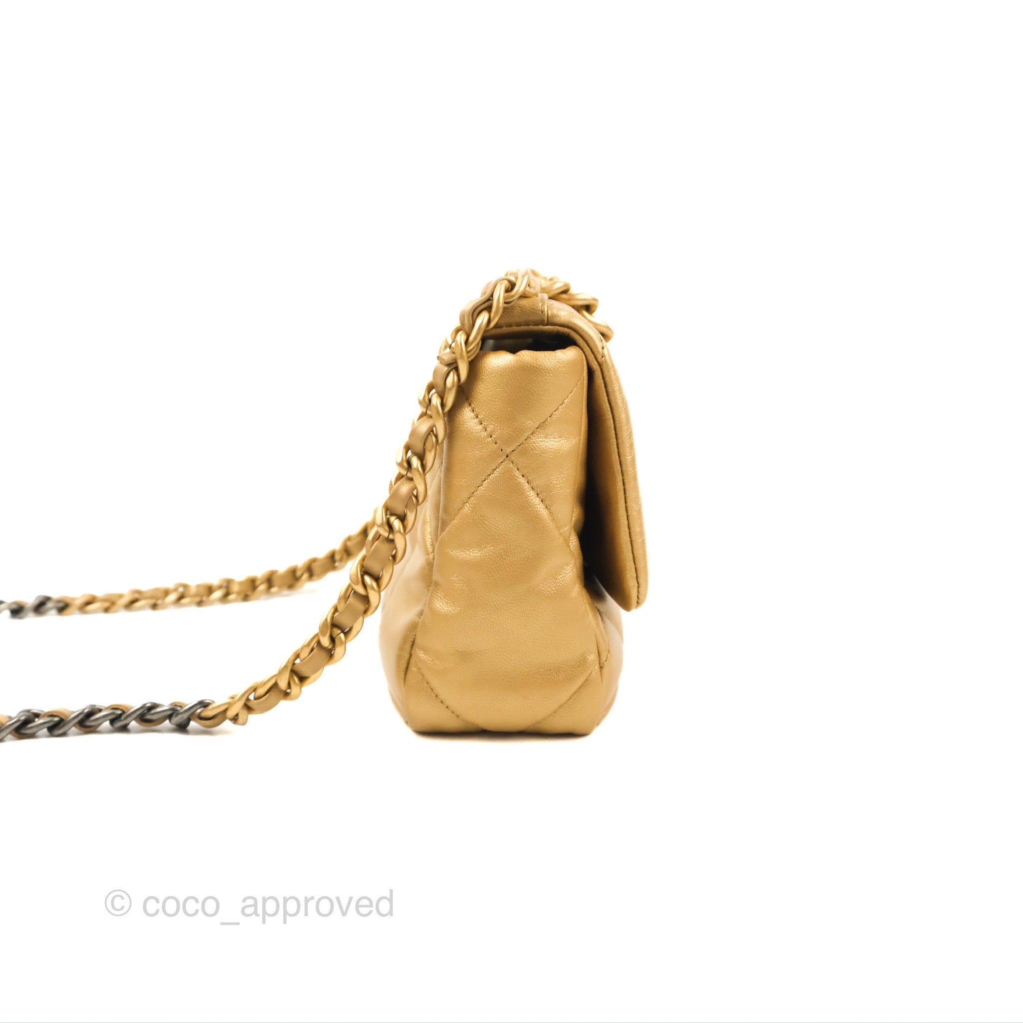 Chanel 19 Gold Small