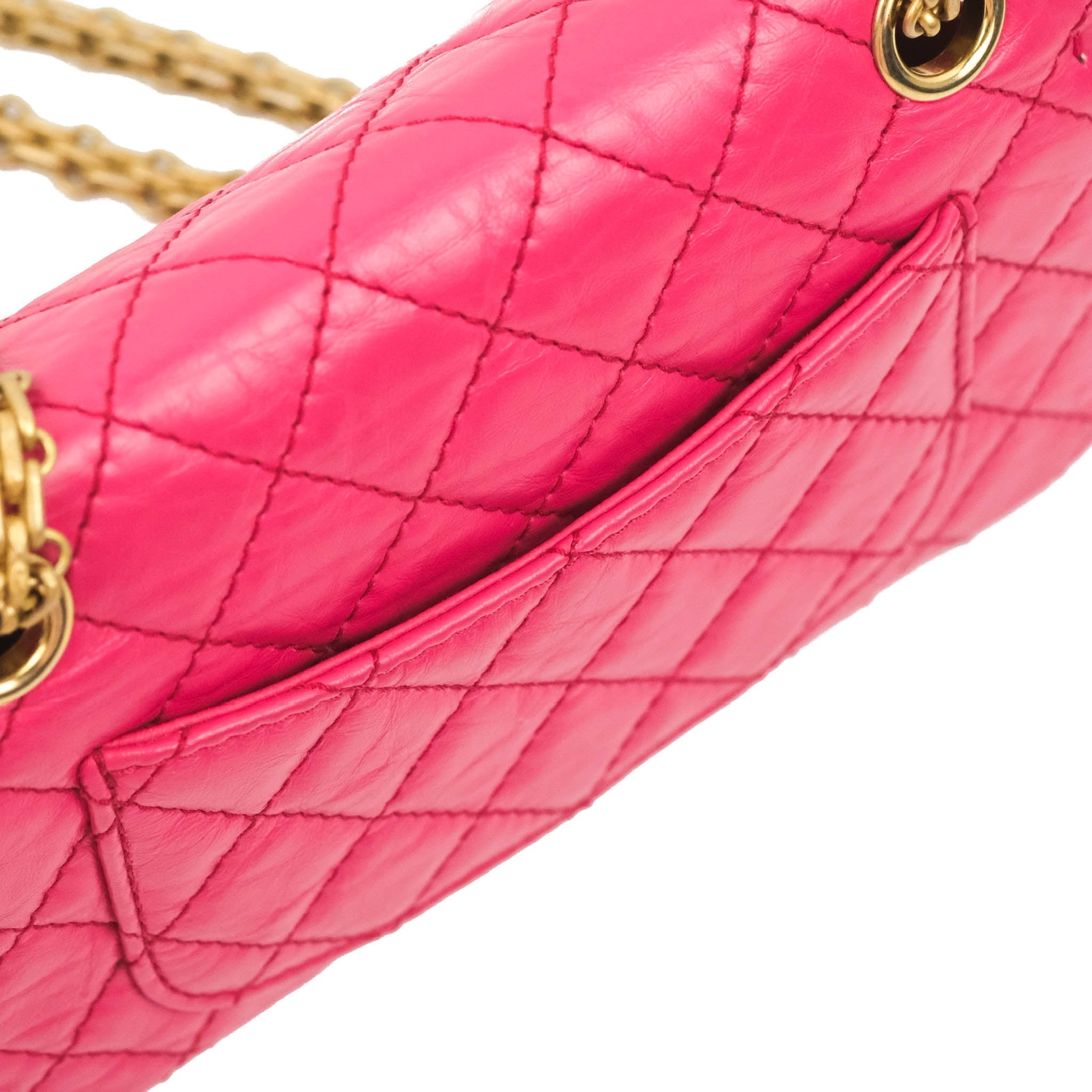 Chanel Mini Reissue 224 Fuschia Pink Aged Calfskin Aged Gold Hardware – Coco  Approved Studio