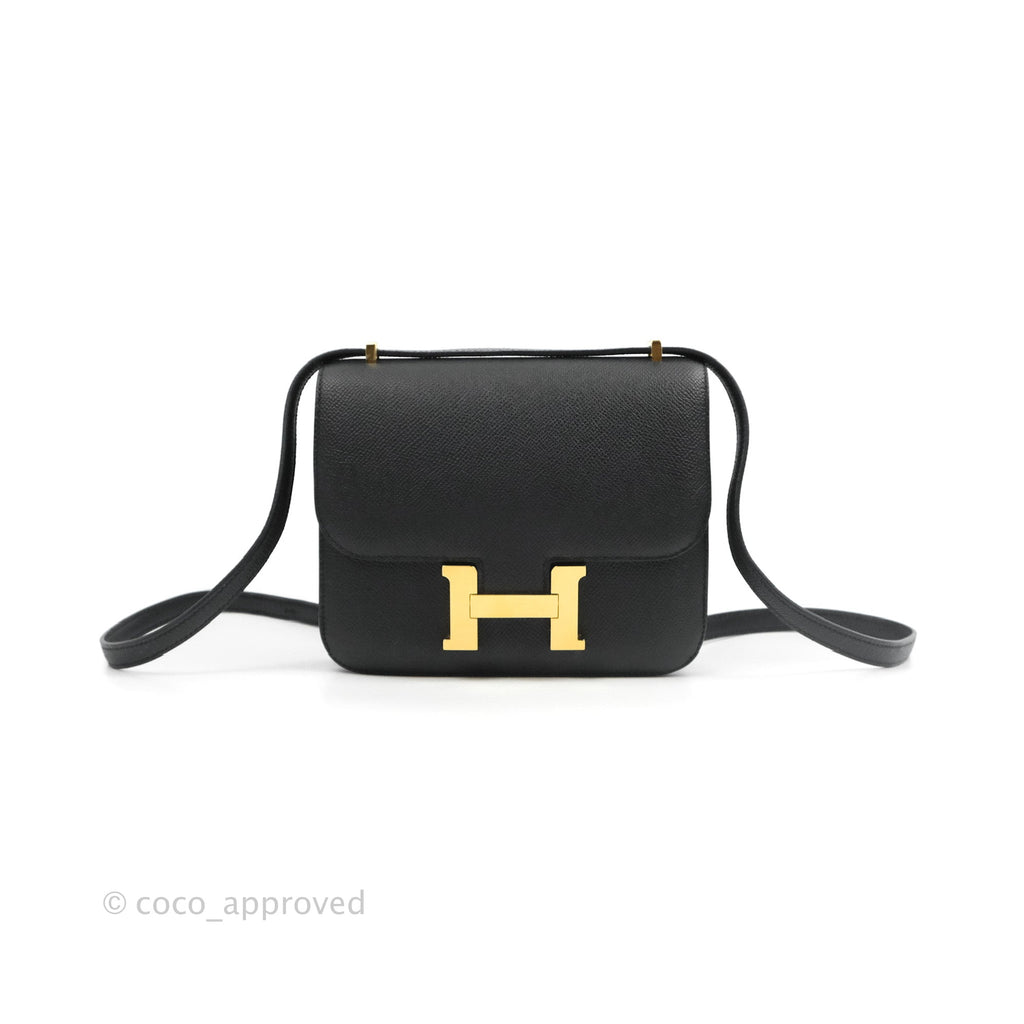 Hermès Constance Mini 18cm Black Epsom Gold Hardware