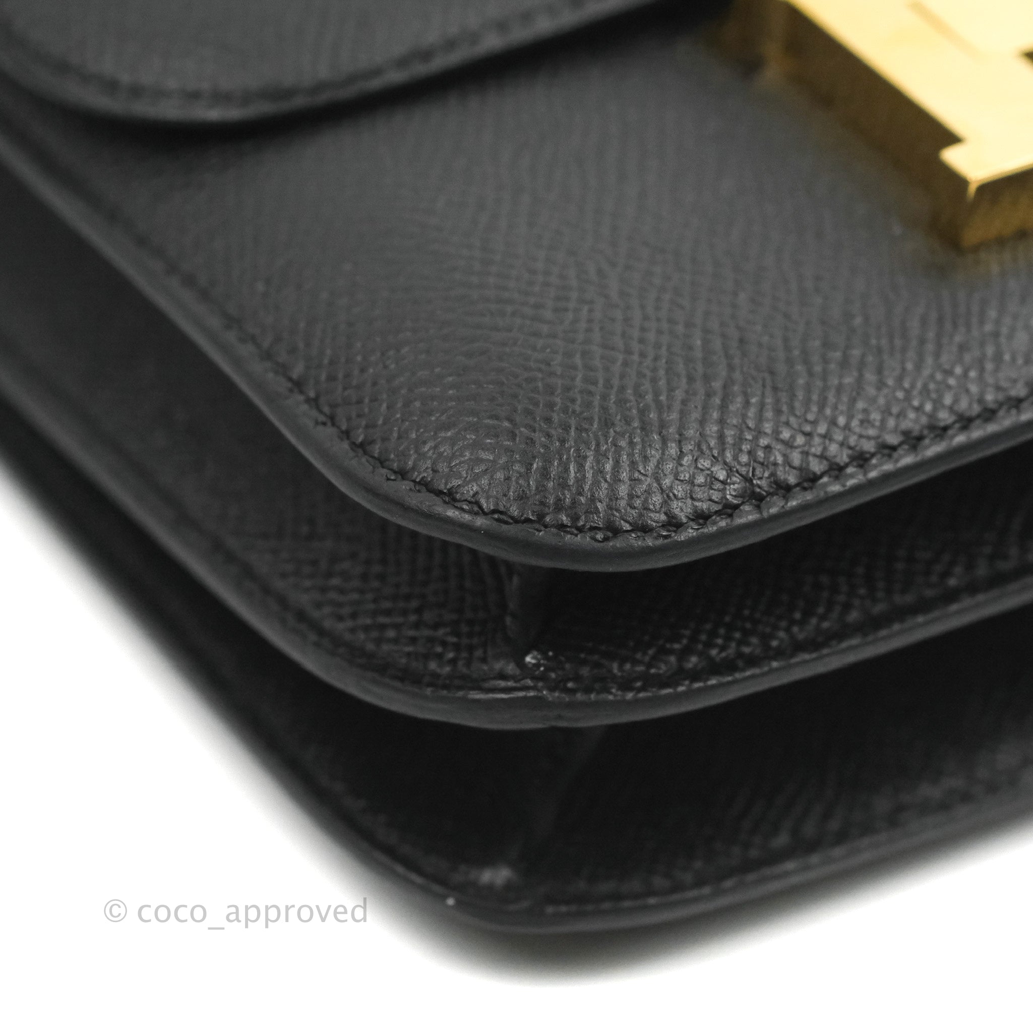 Hermès Mini Constance 18 Black Epsom with Gold Hardware - 2019, D