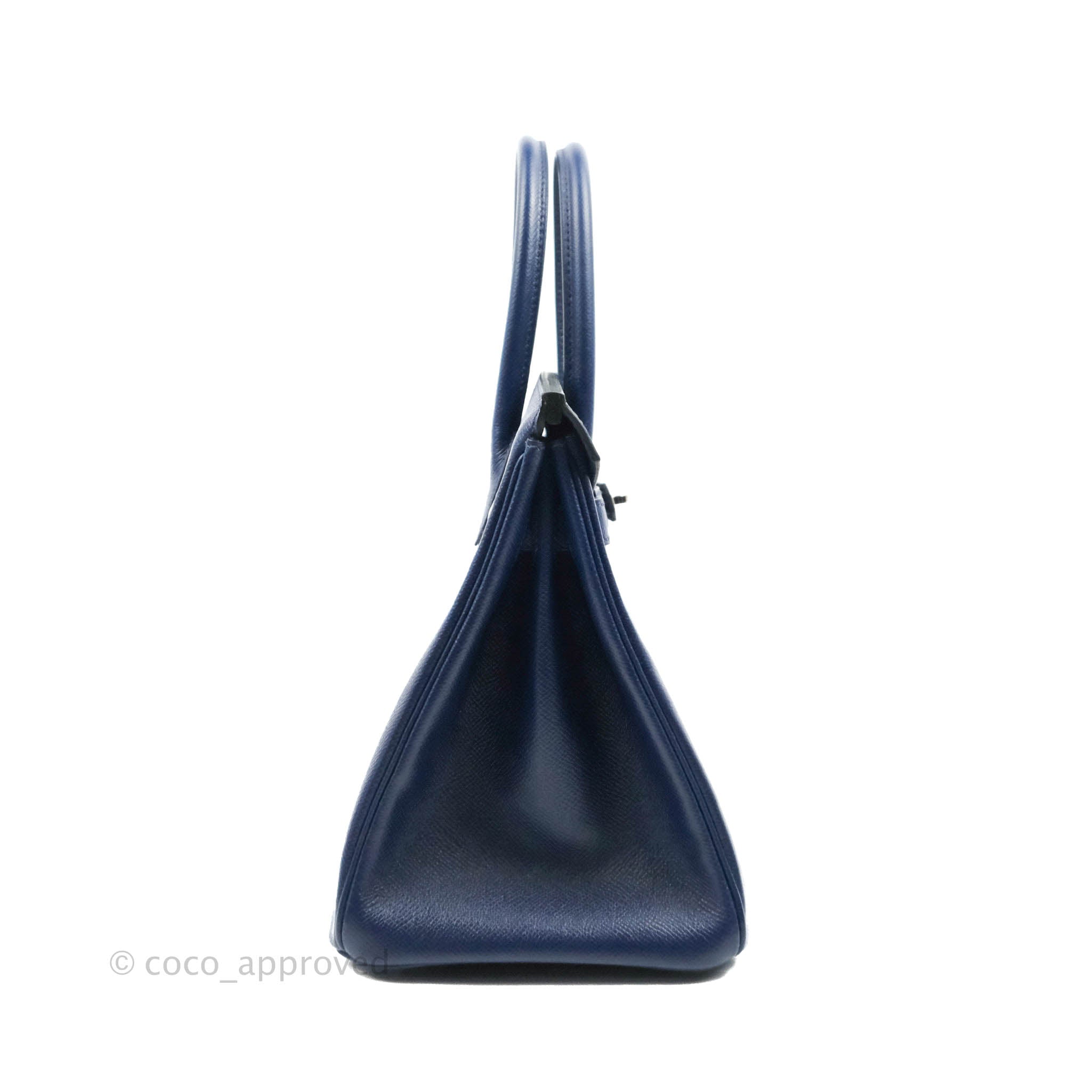 Hermès Birkin 30 Blue Sapphire Epsom Palladium Hardware – Coco