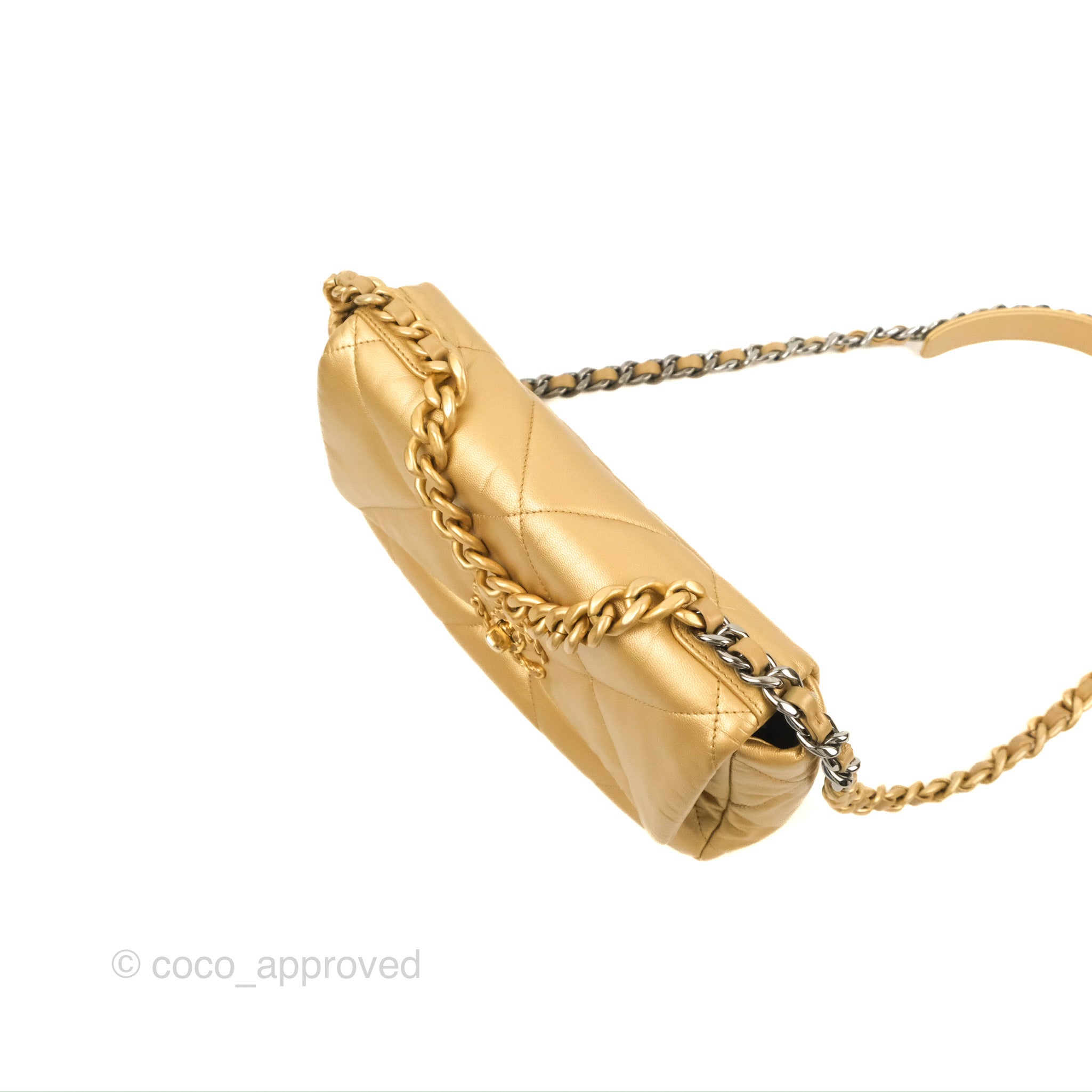 Chanel 19 Small Metallic Gold Lambskin Mixed Hardware – Coco
