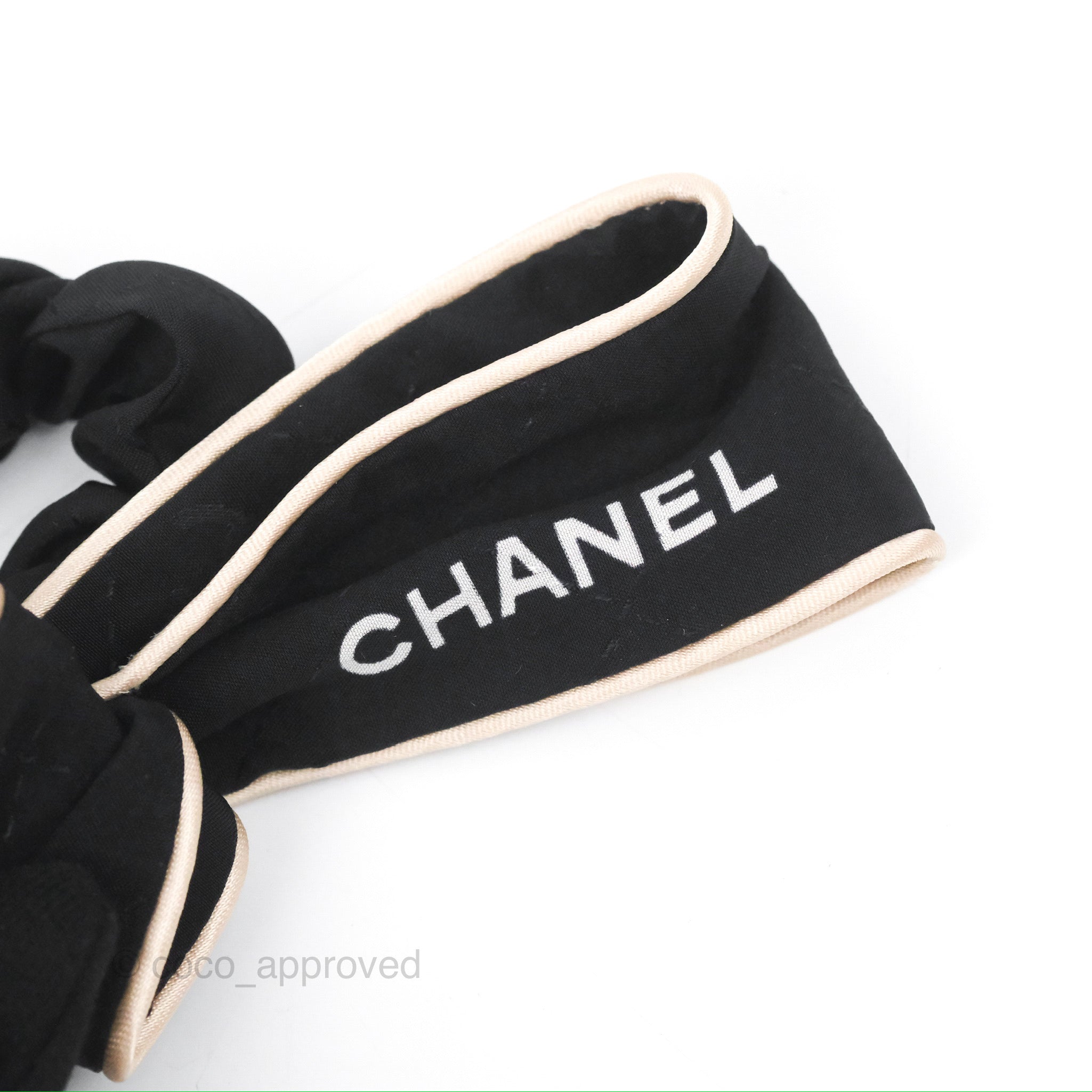 Chanel Lambskin Interlocking CC Scrunchie