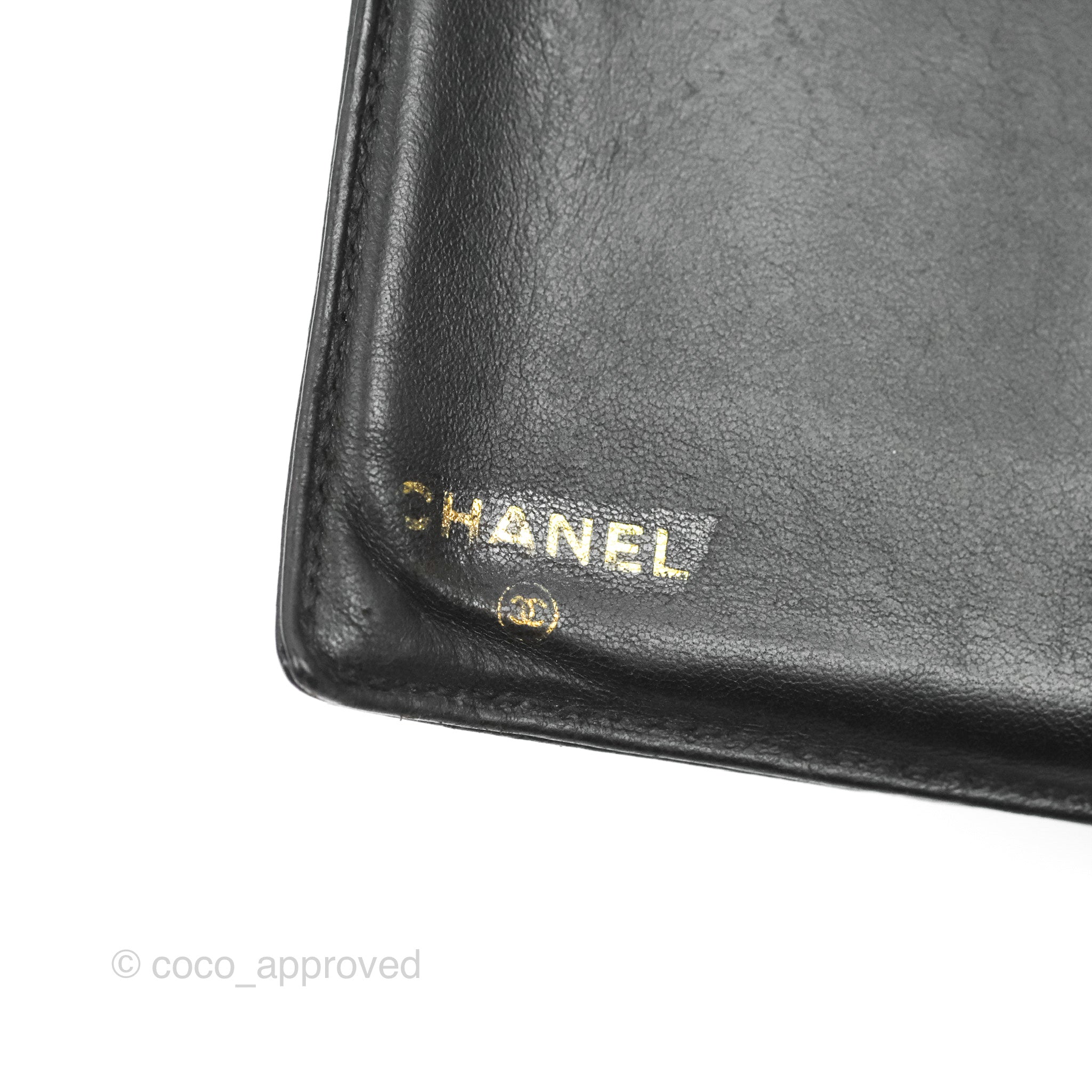 Chanel Vintage CC Wallet Black Caviar Gold Hardware – Coco