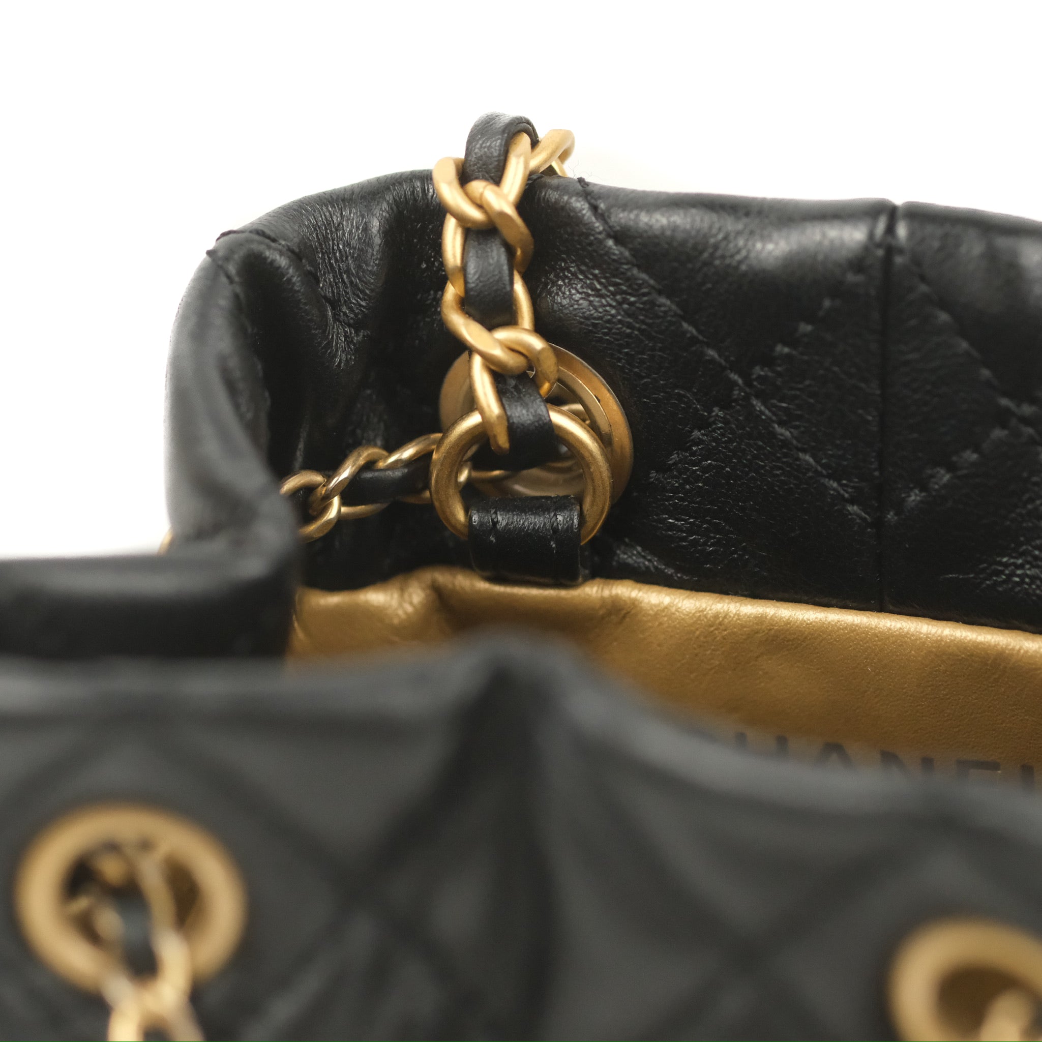 CHANEL, Bags, Chanel Pearl Bucket Bag Backpack Bag Crossbody Bag Handbag  Metal Chain Bag