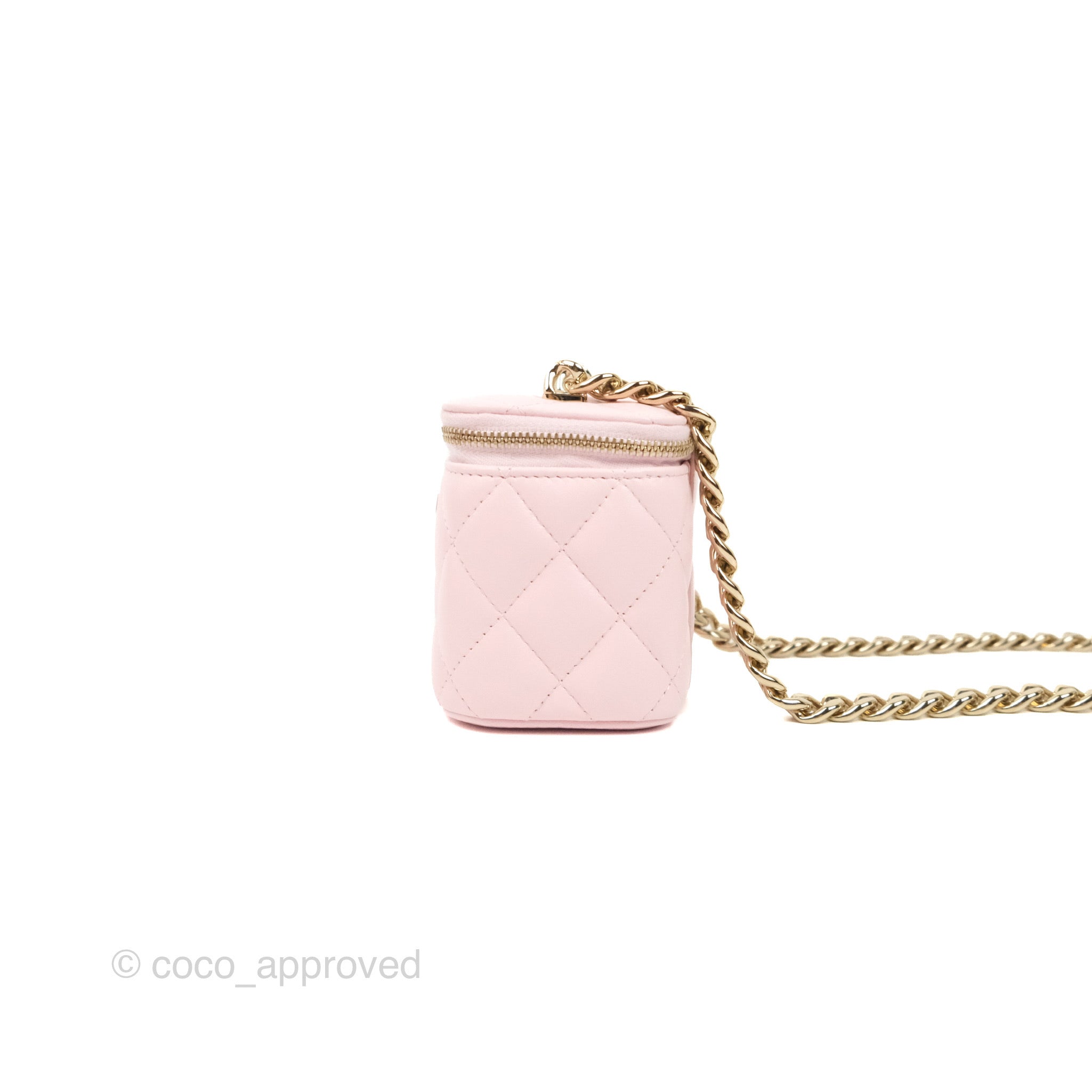 Chanel Mini Vanity With Coco Chain Light Pink Lambskin Gold