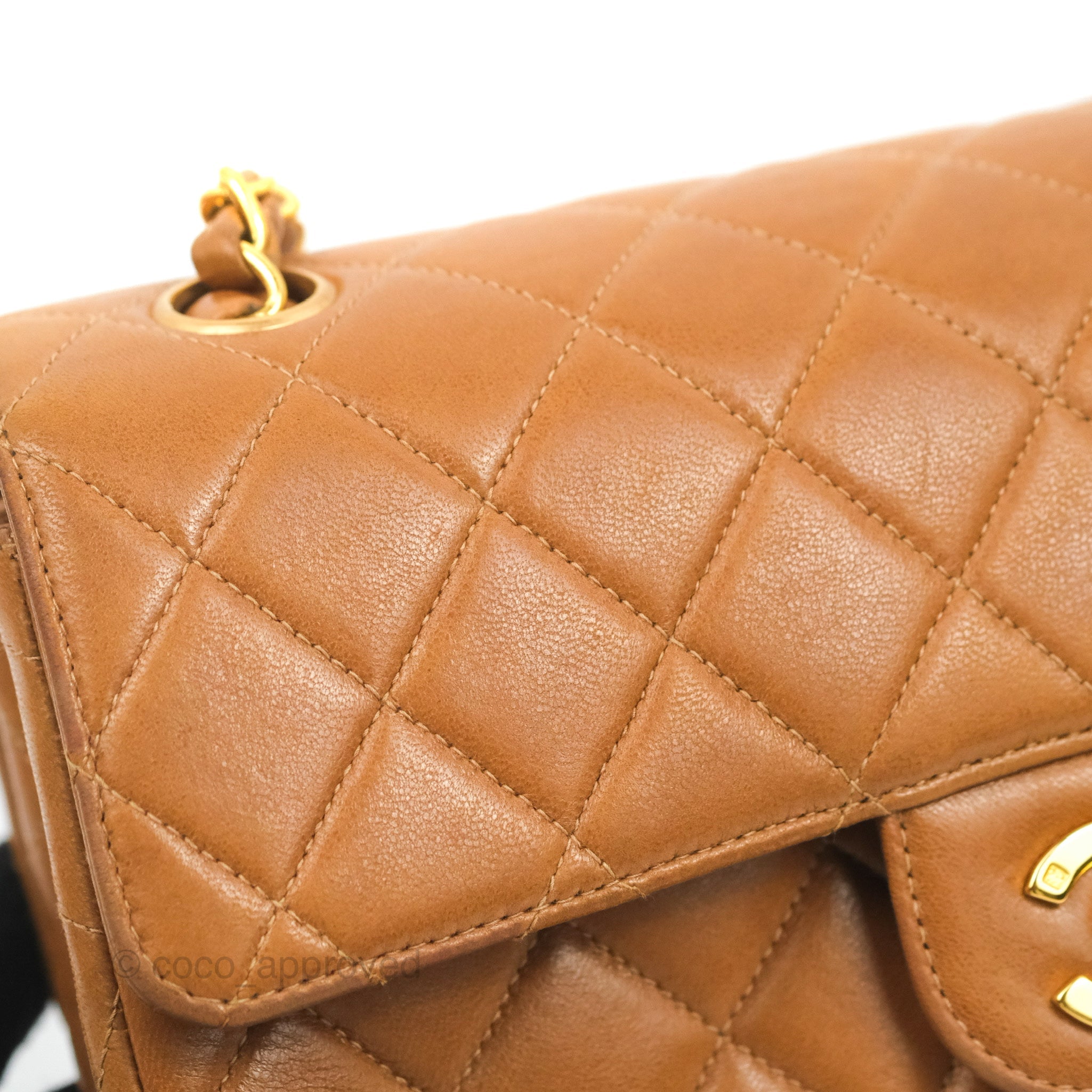 Chanel Dark Brown Quilted Lambskin Classic Mini Single Flap Bag
