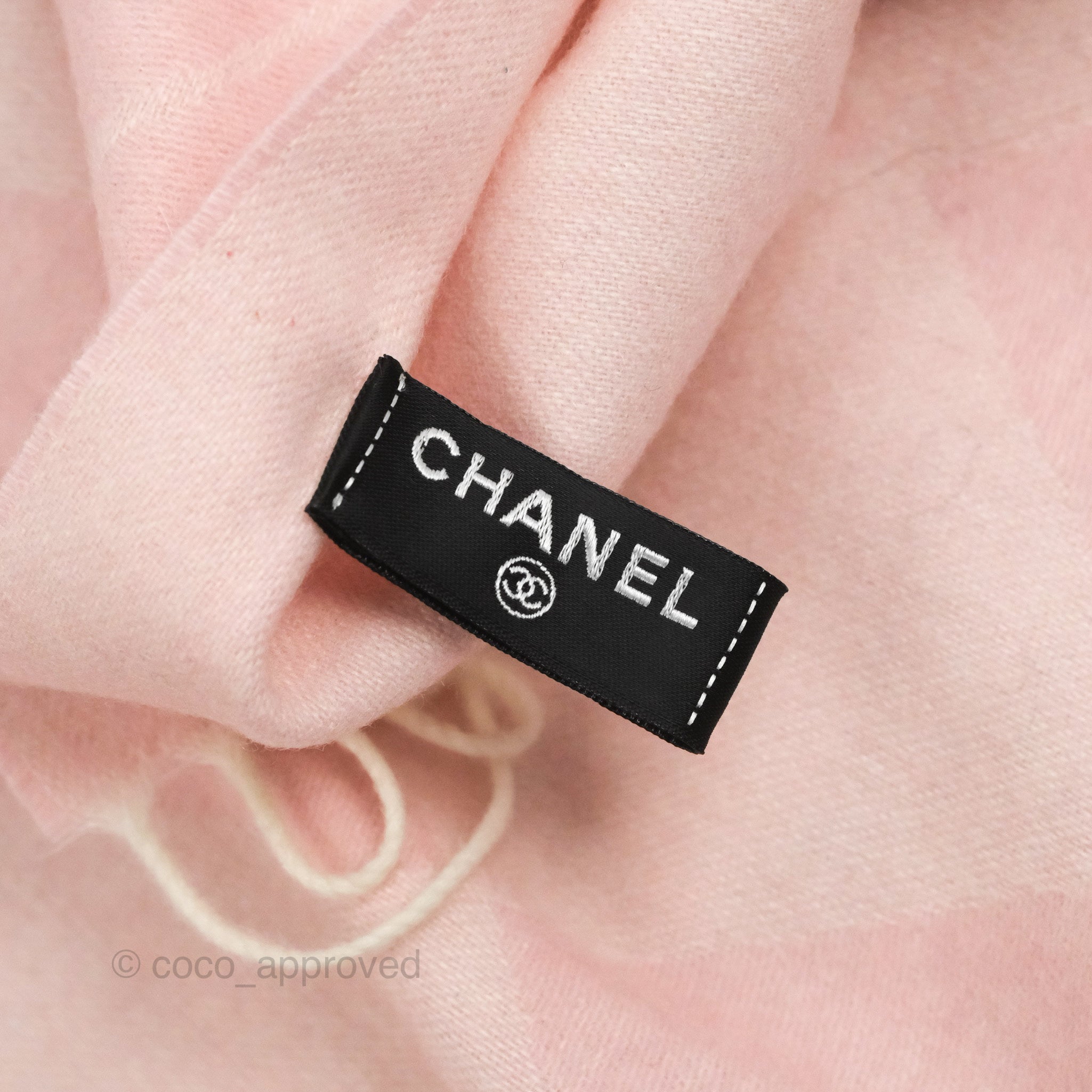 CHANEL Cashmere Silk Sequin CC Scarf Grey 75412