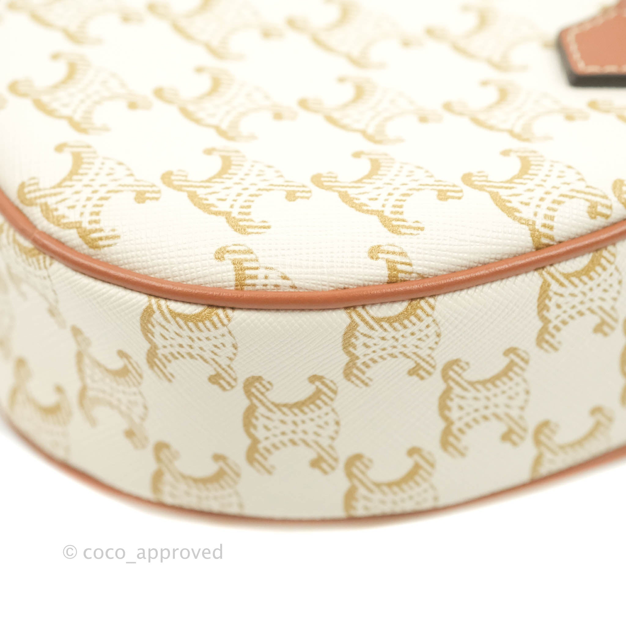 Celine Heart Medium Triomphe White Calfskin – Coco Approved