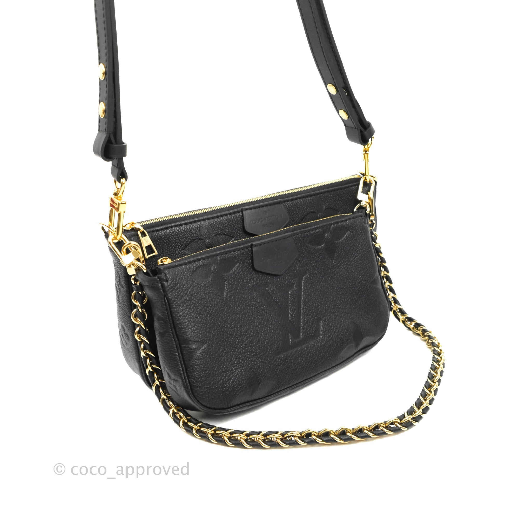 Authentic LV Black Multi Pochette Accessories Bag for Sale in