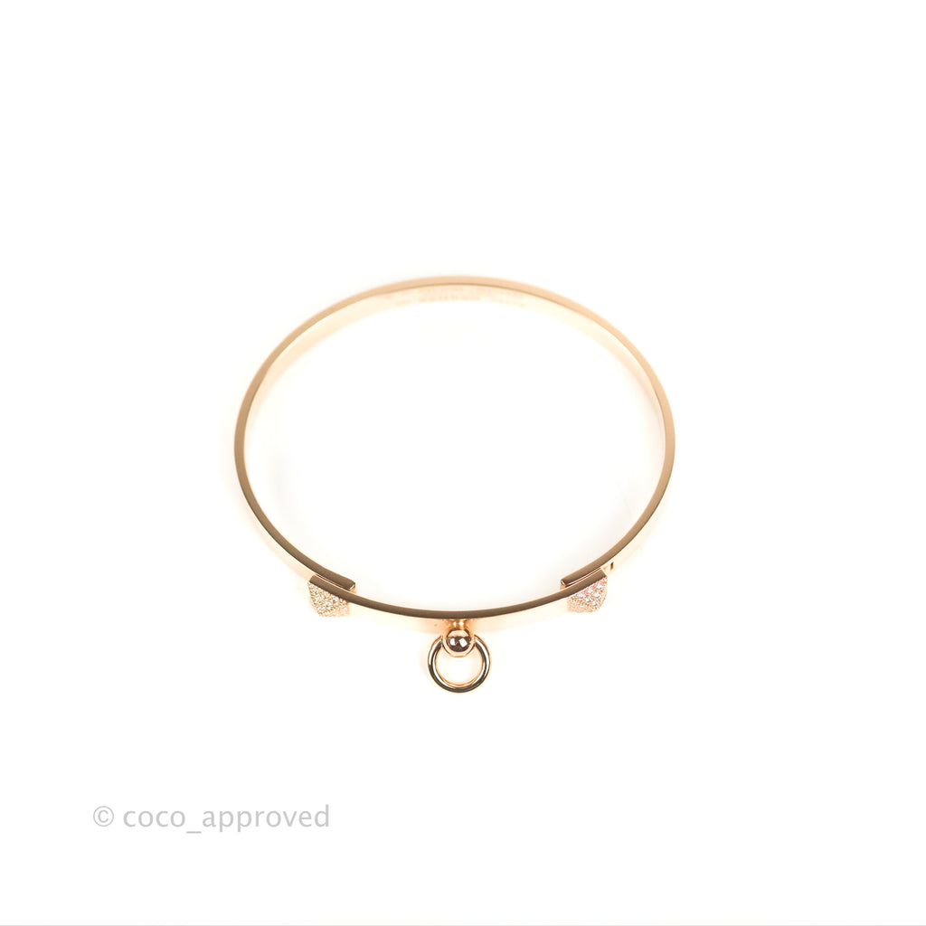 Hermès Collier De Chien Bracelet Rose Gold PM