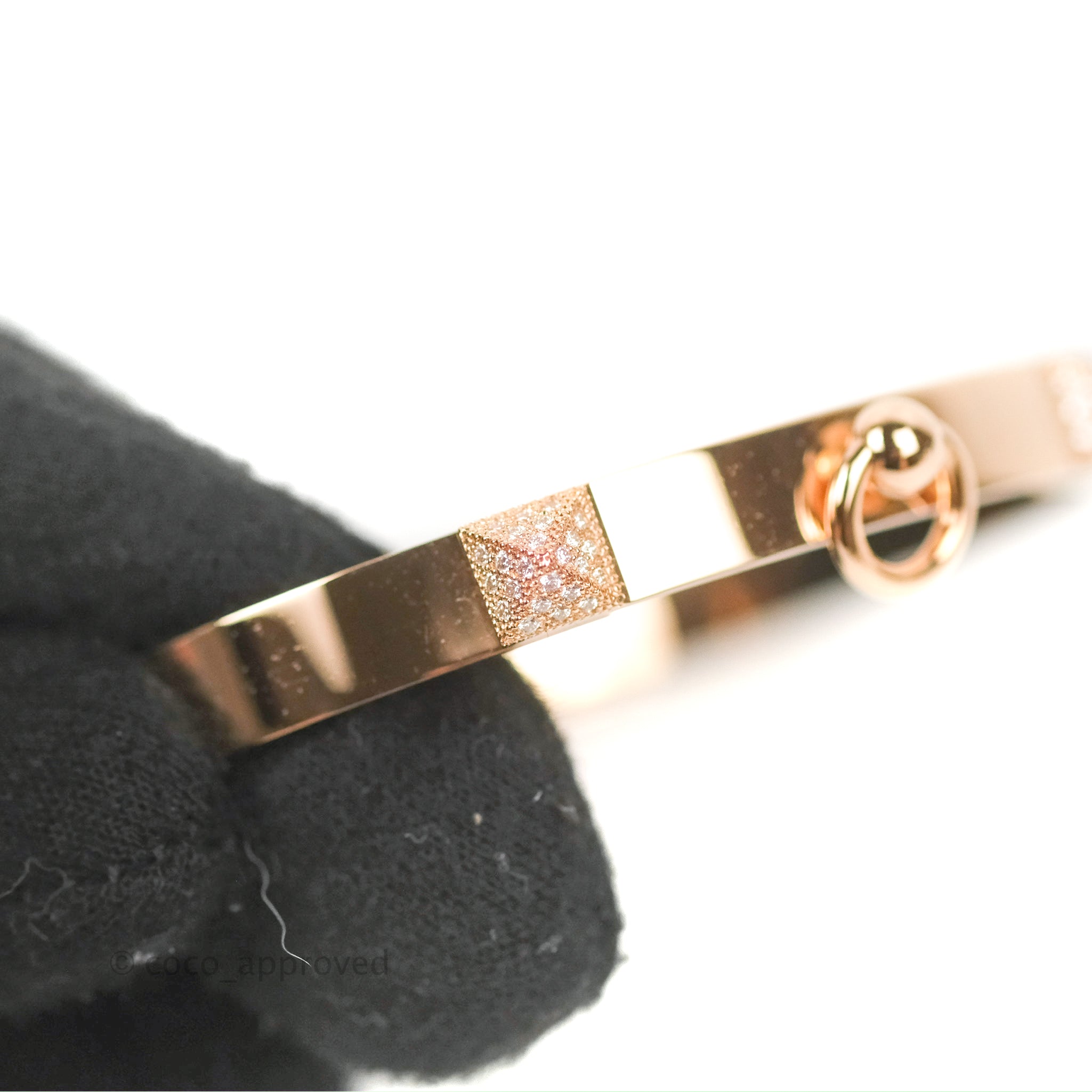 Hermes cdc sale rose gold bracelet