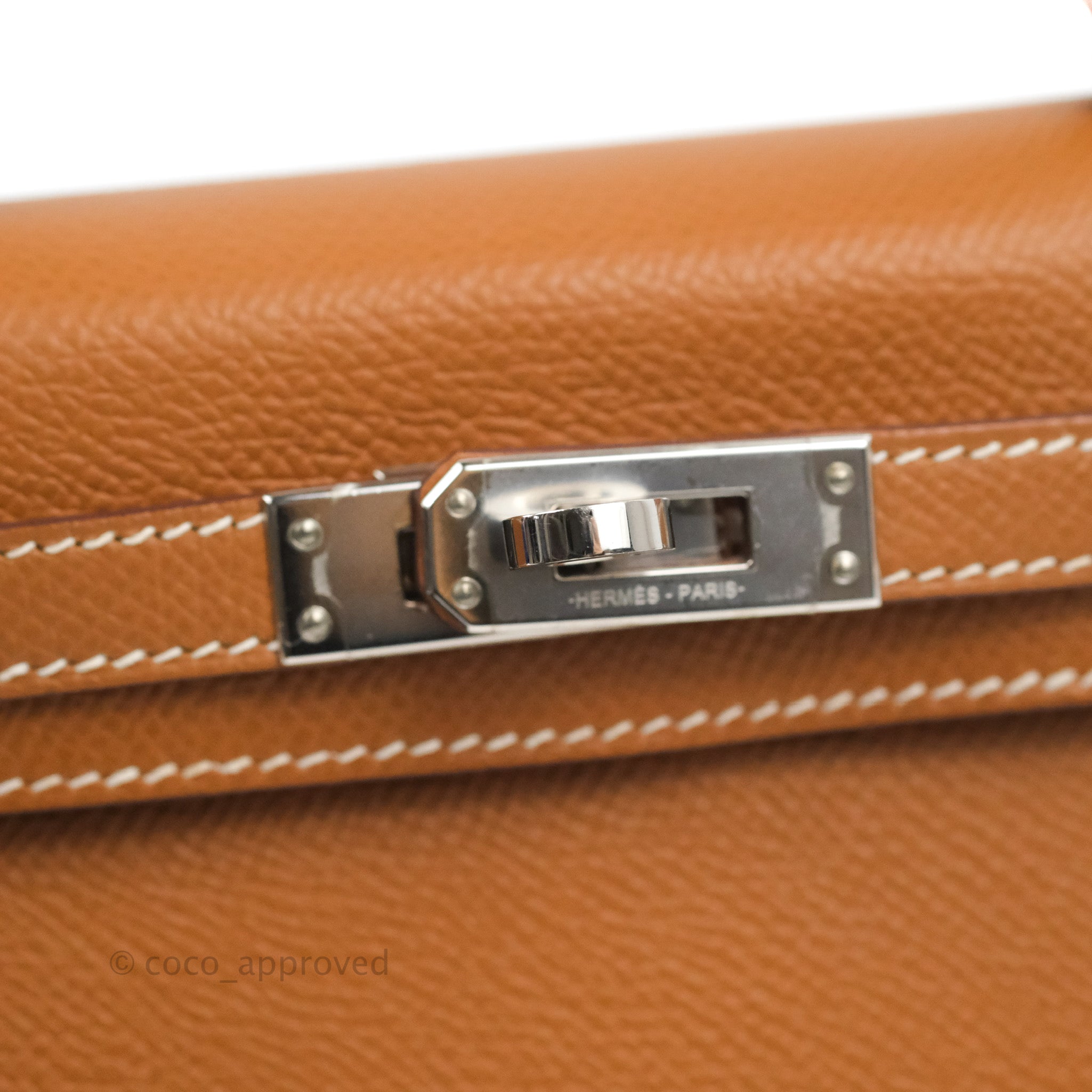 Hermès Mini Kelly II Sellier Gold Epsom Palladium Hardware – Coco Approved  Studio