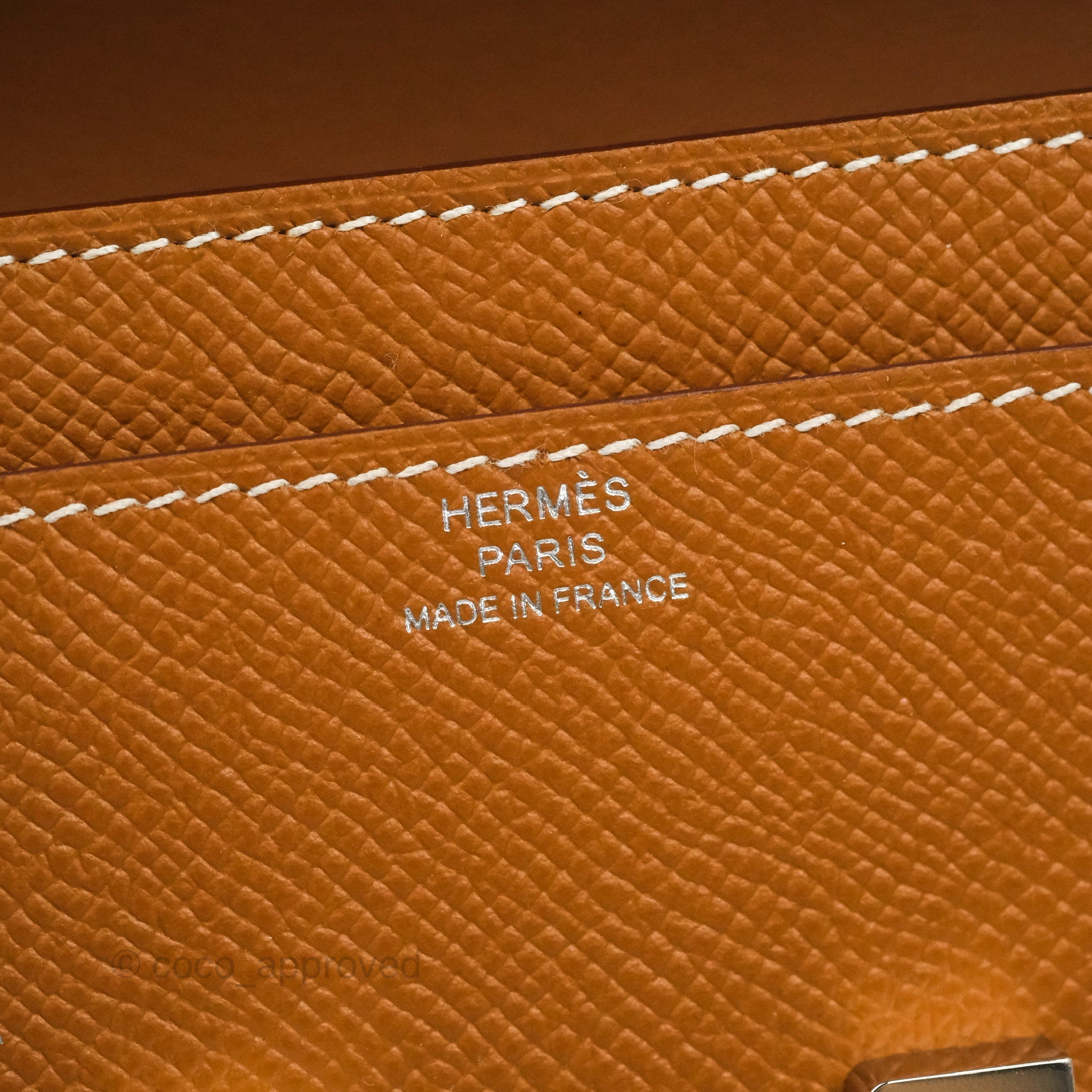 Hermes Constance Wallet To Go Orange Epsom Gold Hardware – Madison