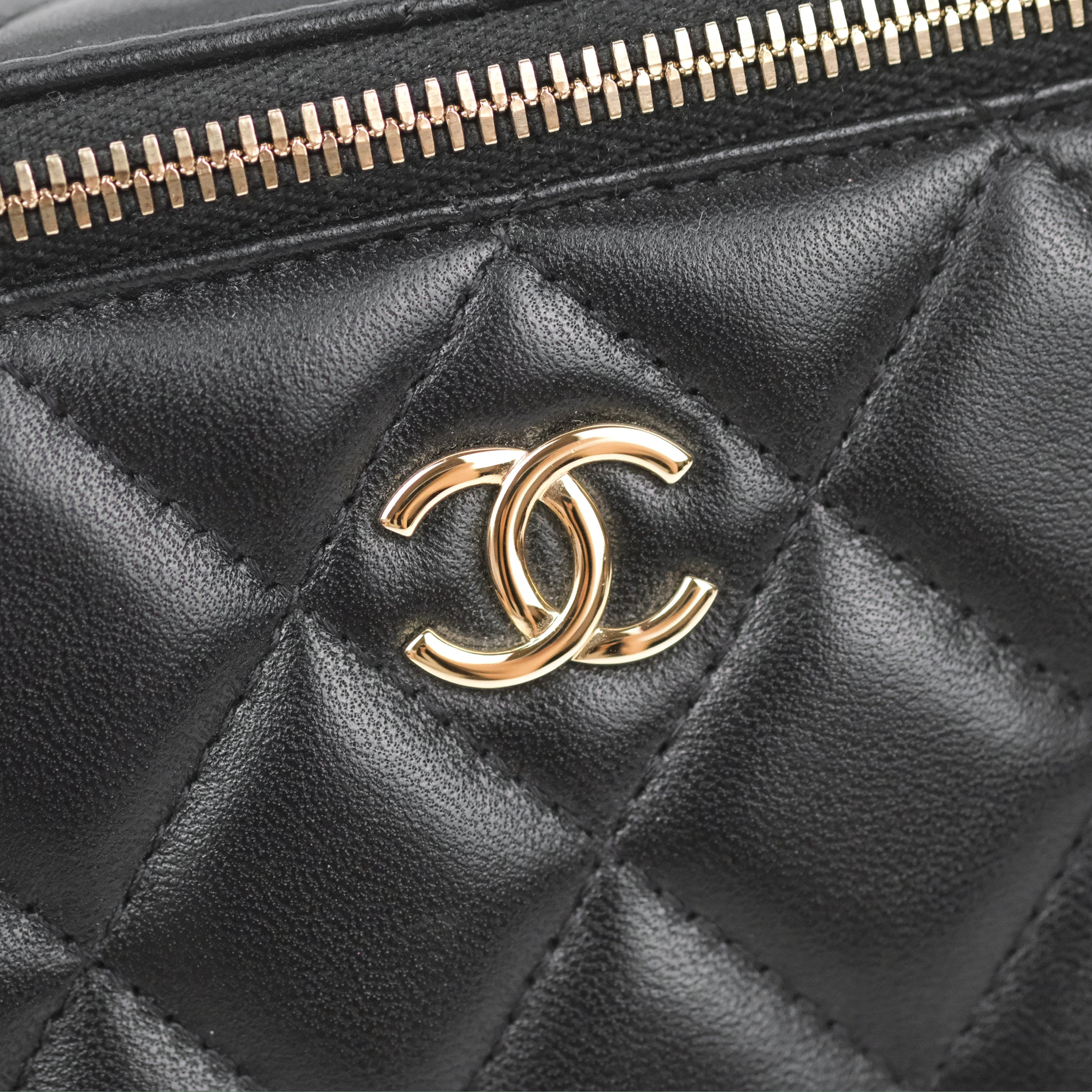 Chanel Trendy CC Bowling Bag Chevron Lambskin Medium