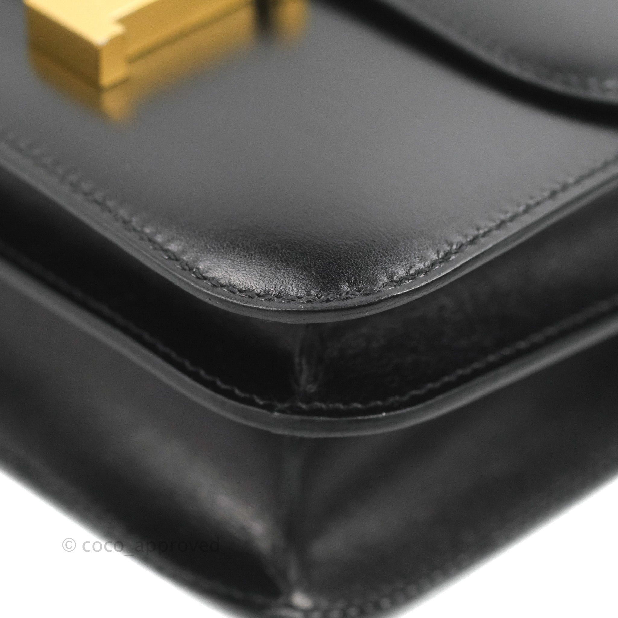 Hermes　Constance mini　Mirror　Black　Box Calf leather　Gold hardware