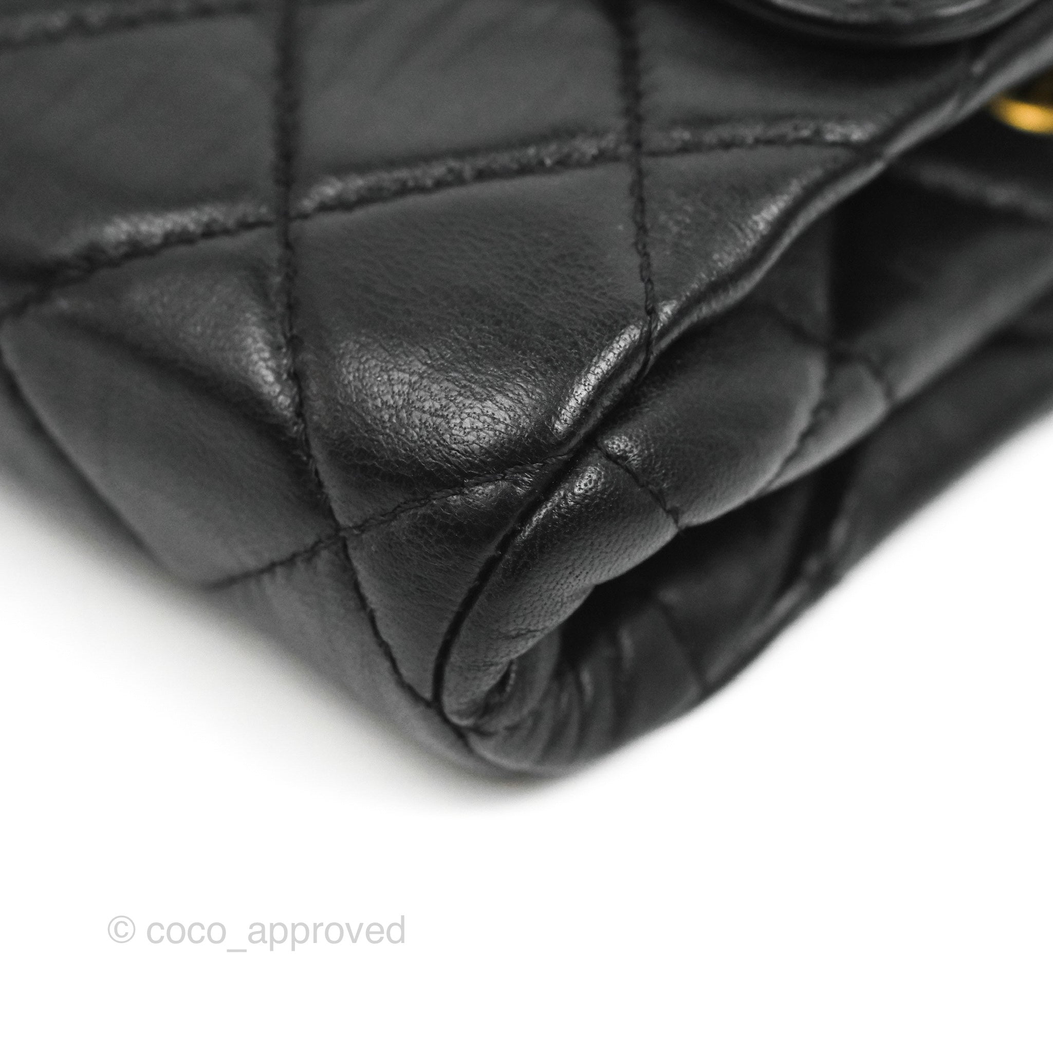 Chanel Medium Classic Double Flap Bag Black Tweed Gold & Gun Metal Har –  Coco Approved Studio