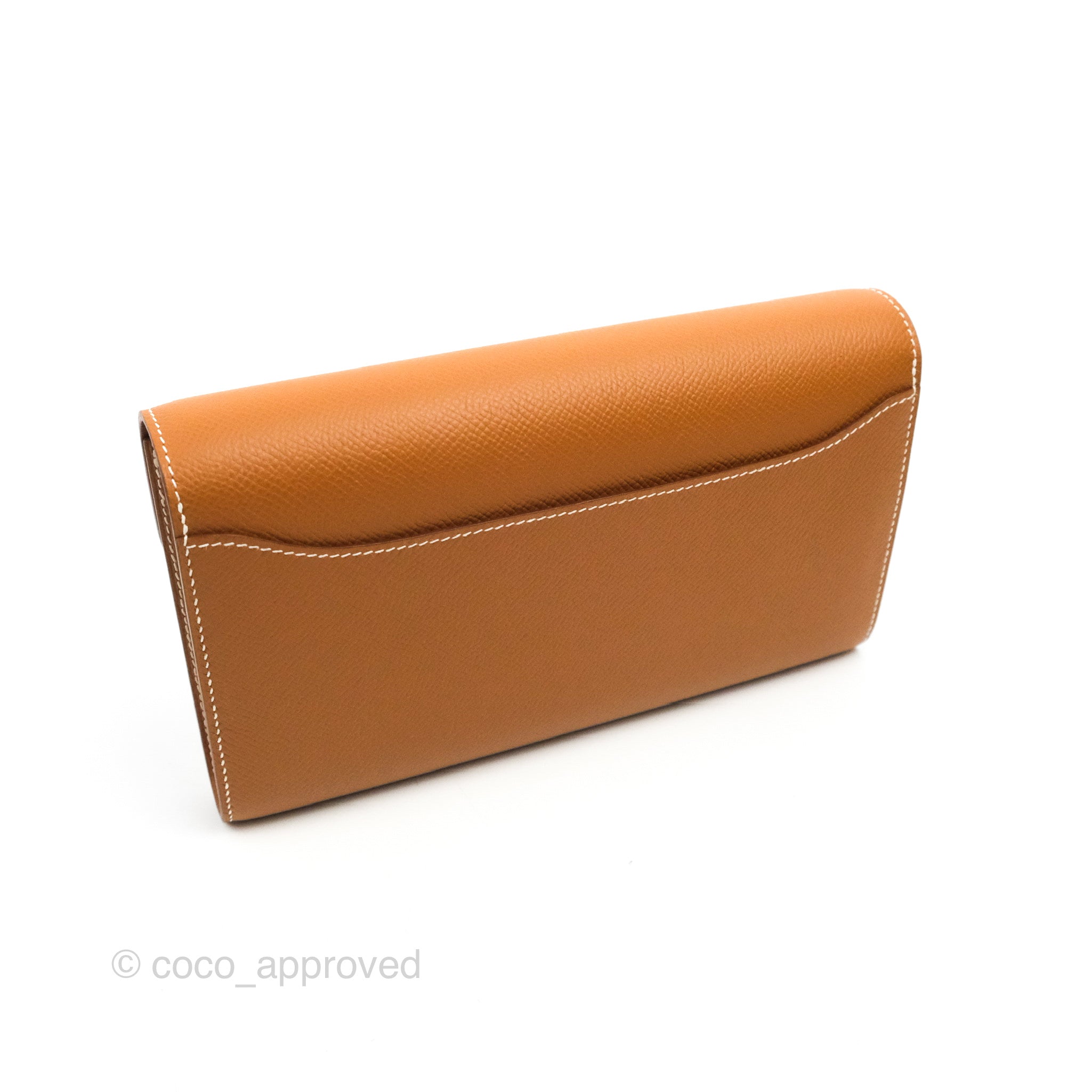 Hermès Constance Long Wallet In Nata Ostrich With Palladium Hardware in  Natural