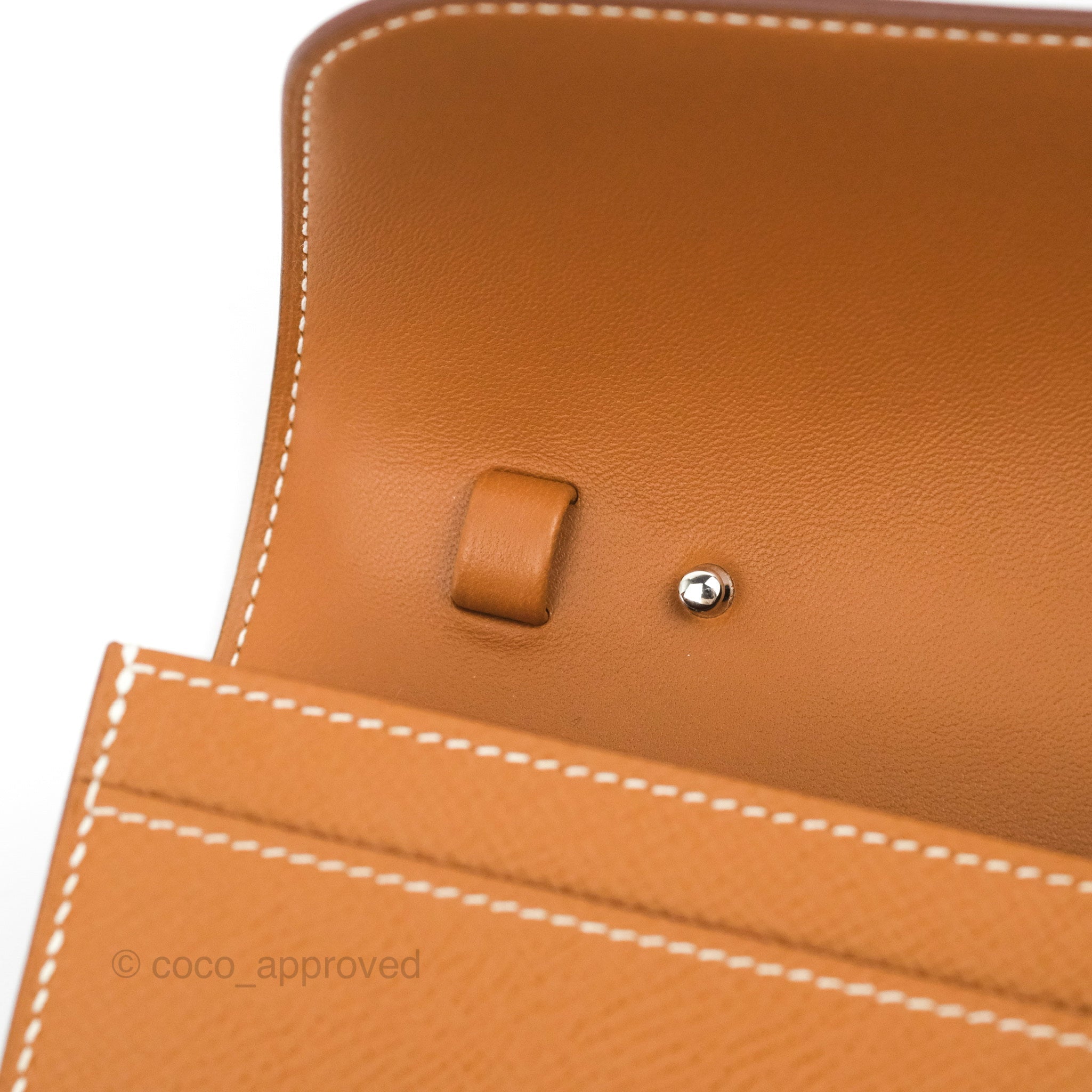Hermès Constance Long Wallet In Nata Ostrich With Palladium Hardware in  Natural