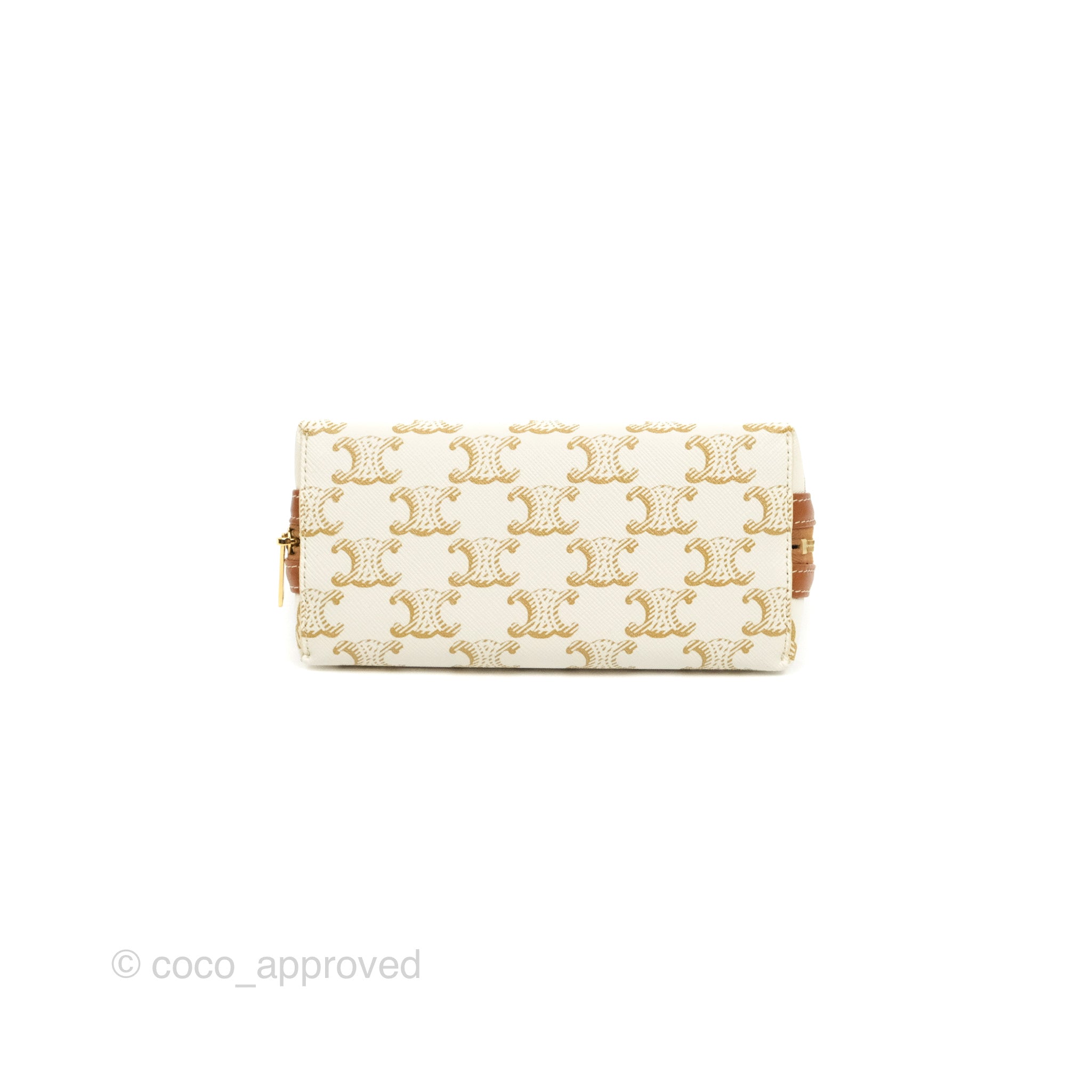 CÉLINE Triomphe Canvas And Leather Chain Clutch