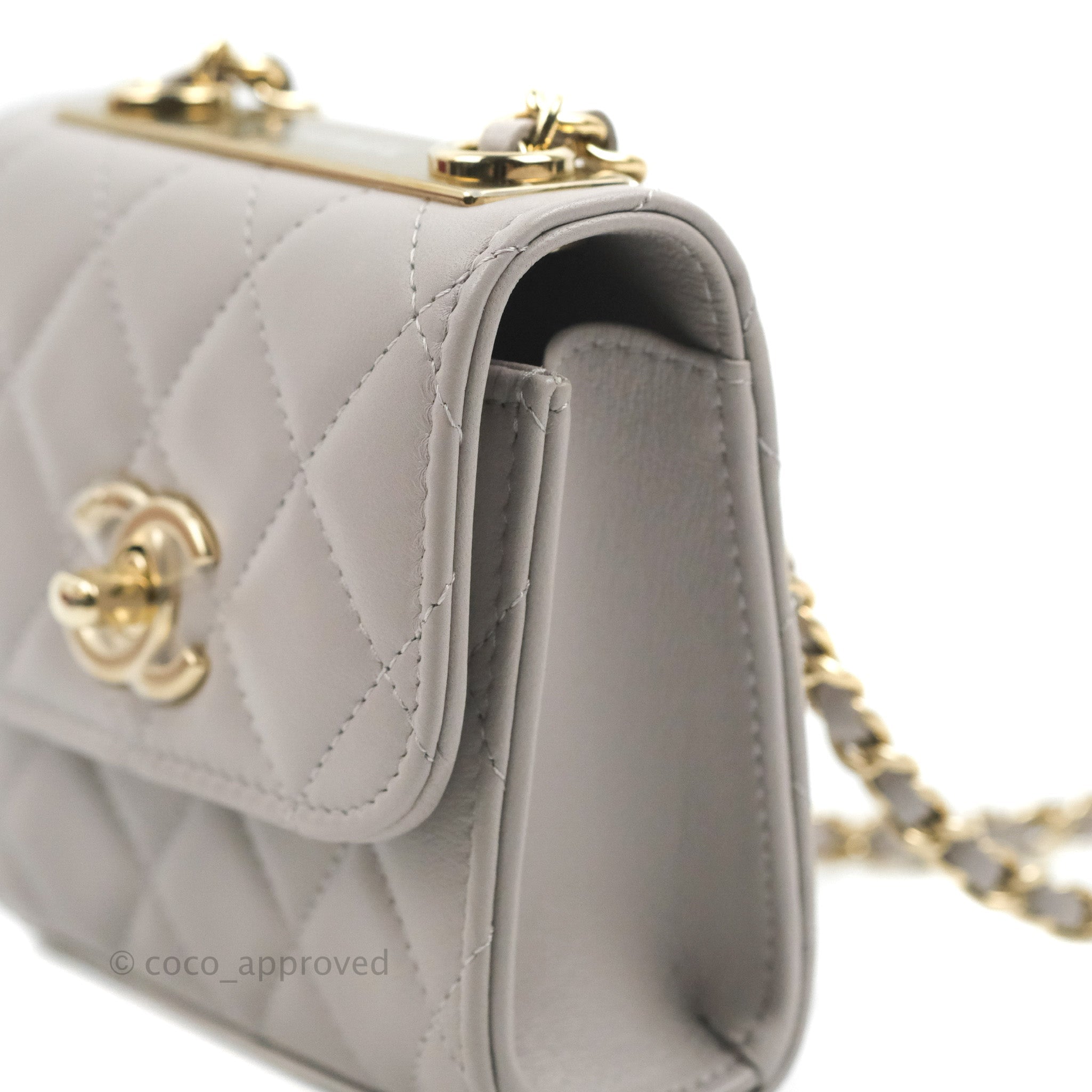 Chanel Womens Candy Chain CC Quilted Lambskin Flap Bag Mini – Luxe